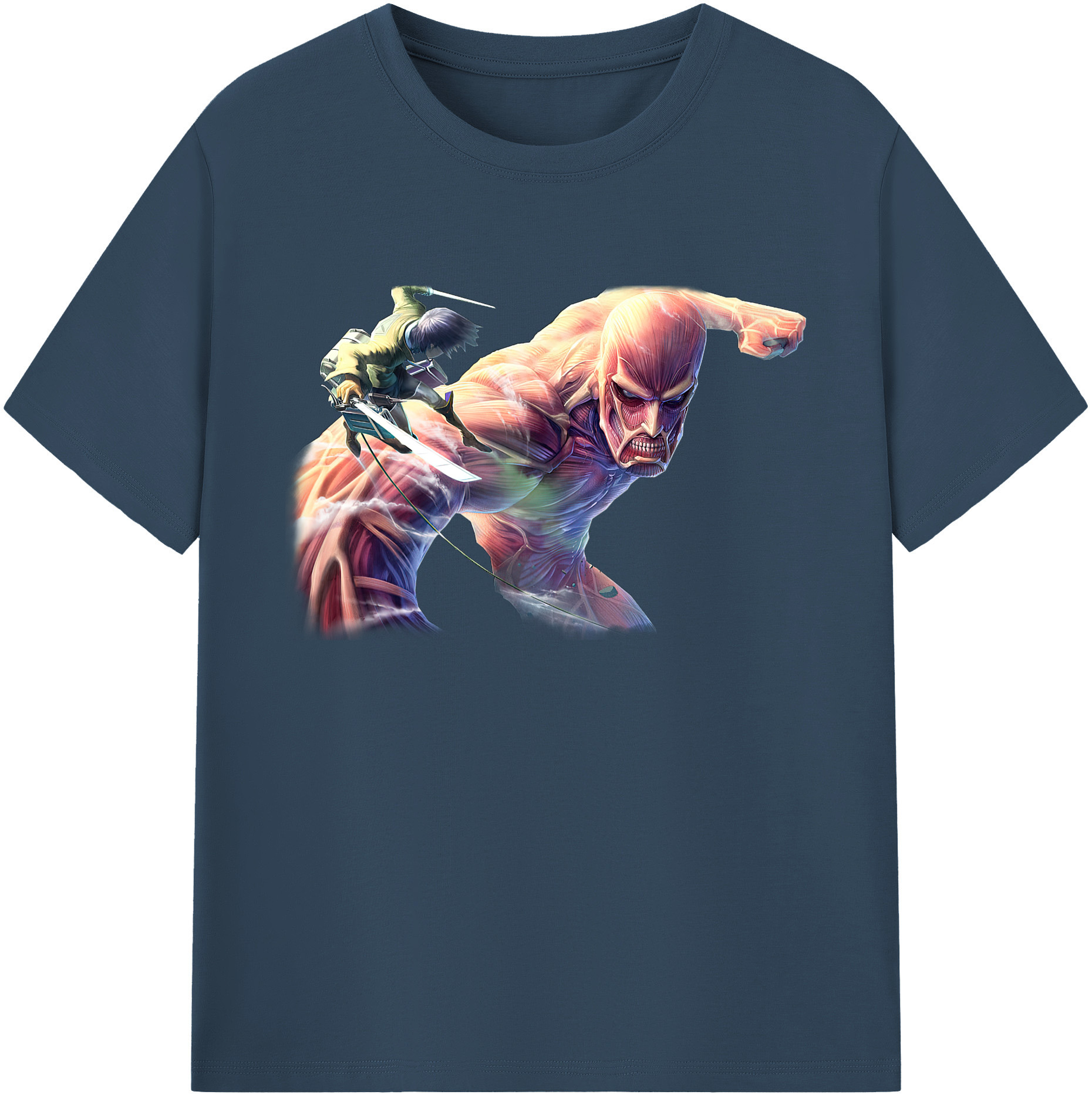 （画像用） 進撃の巨人 Attack on Titan 綿100％ メンズ半袖Tシャツ｜肌触りやわらか＆通気性