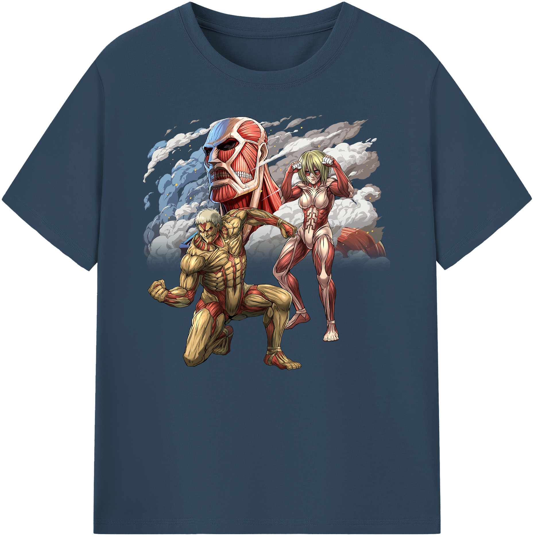 （画像用） 進撃の巨人 Attack on Titan 綿100％ メンズ半袖Tシャツ｜肌触りやわらか＆通気性