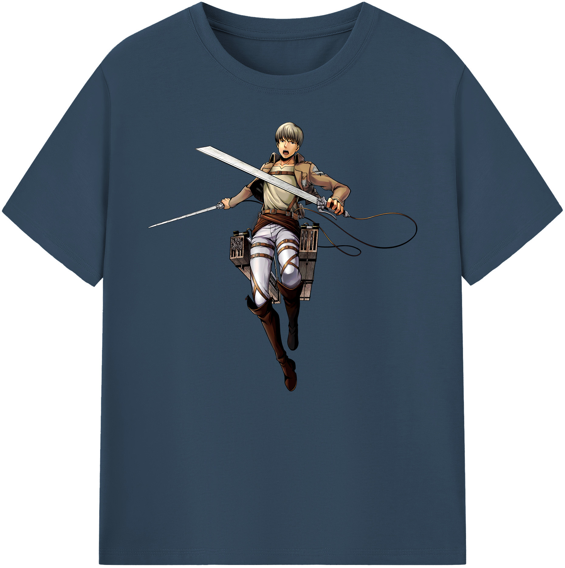 （画像用） 進撃の巨人 Attack on Titan 綿100％ メンズ半袖Tシャツ｜肌触りやわらか＆通気性
