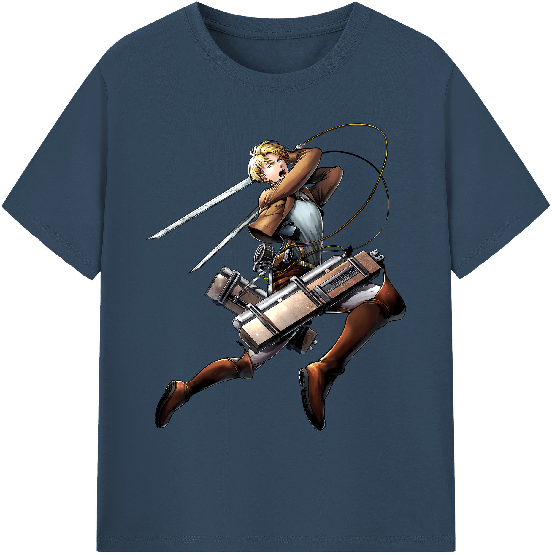 （画像用） 進撃の巨人 Attack on Titan 綿100％ メンズ半袖Tシャツ｜肌触りやわらか＆通気性