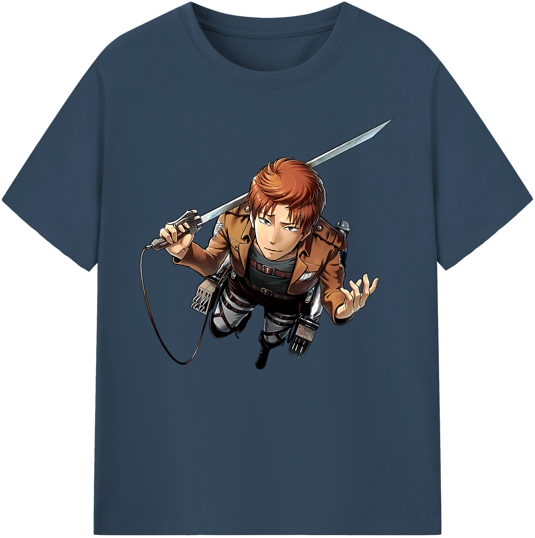 （画像用） 進撃の巨人 Attack on Titan 綿100％ メンズ半袖Tシャツ｜肌触りやわらか＆通気性