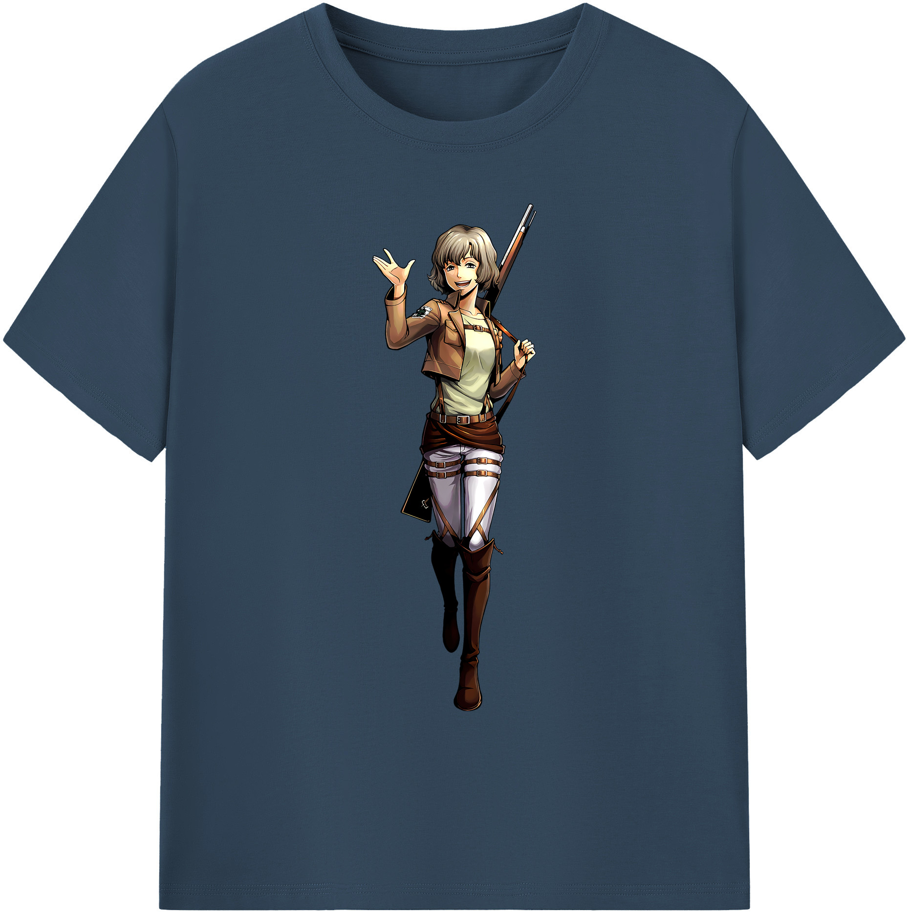 （画像用） 進撃の巨人 ヒツチ Attack on Titan Hitch 綿100％ メンズ半袖Tシャツ｜肌触りやわらか＆通気性