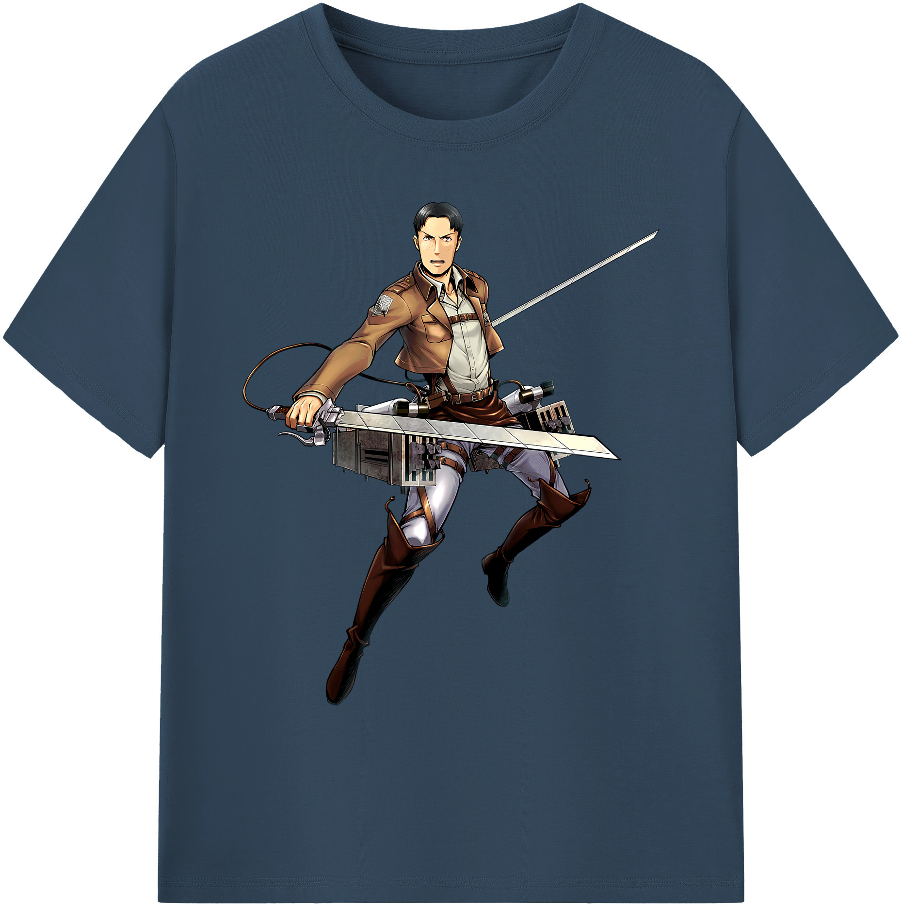 （画像用） 進撃の巨人 Attack on Titan 綿100％ メンズ半袖Tシャツ｜肌触りやわらか＆通気性