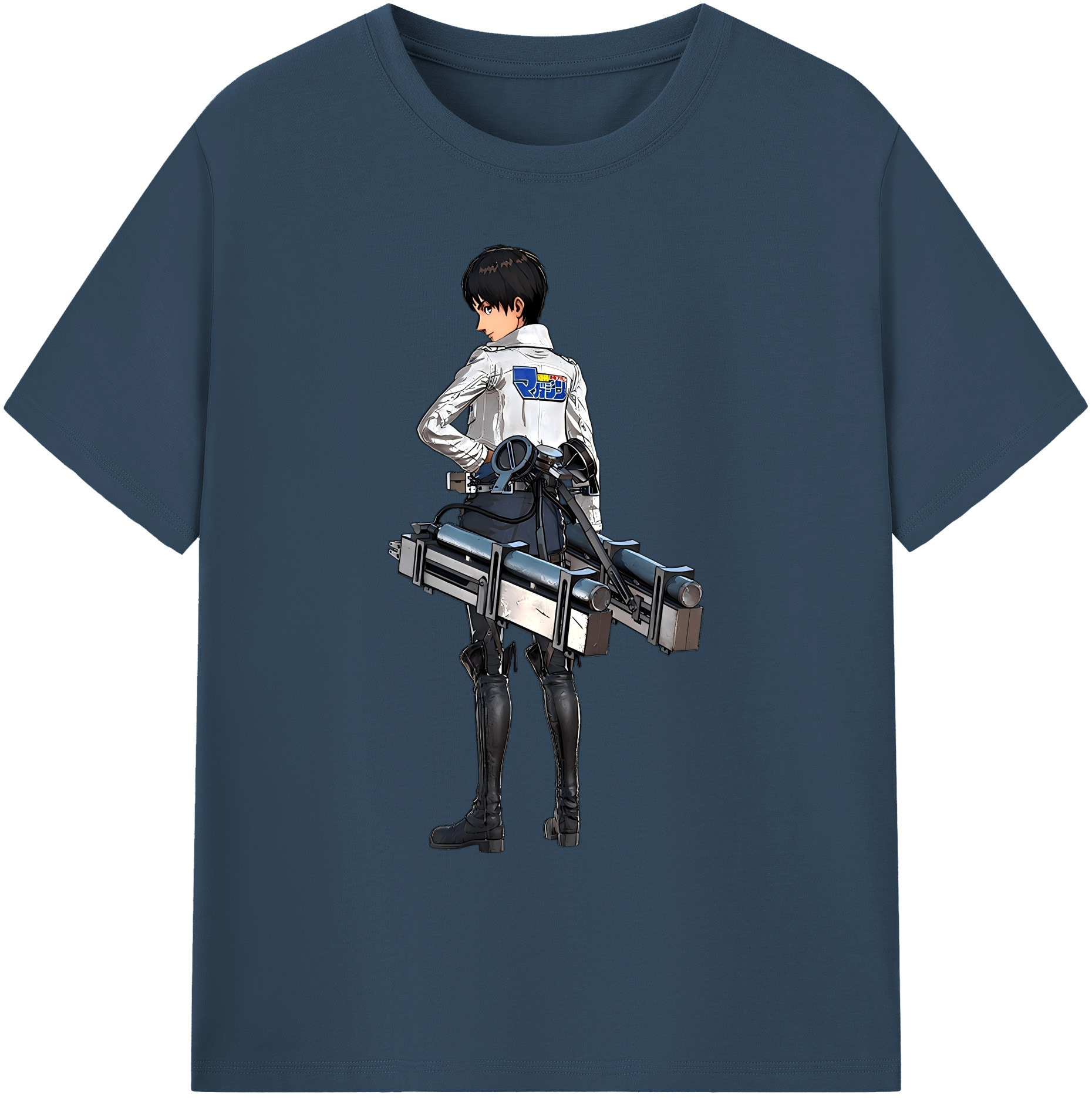 （画像用） 進撃の巨人 エレン･イェーガー Attack on Titan Eren Jäger 綿100％ メンズ半袖Tシャツ｜肌触りやわらか＆通気性