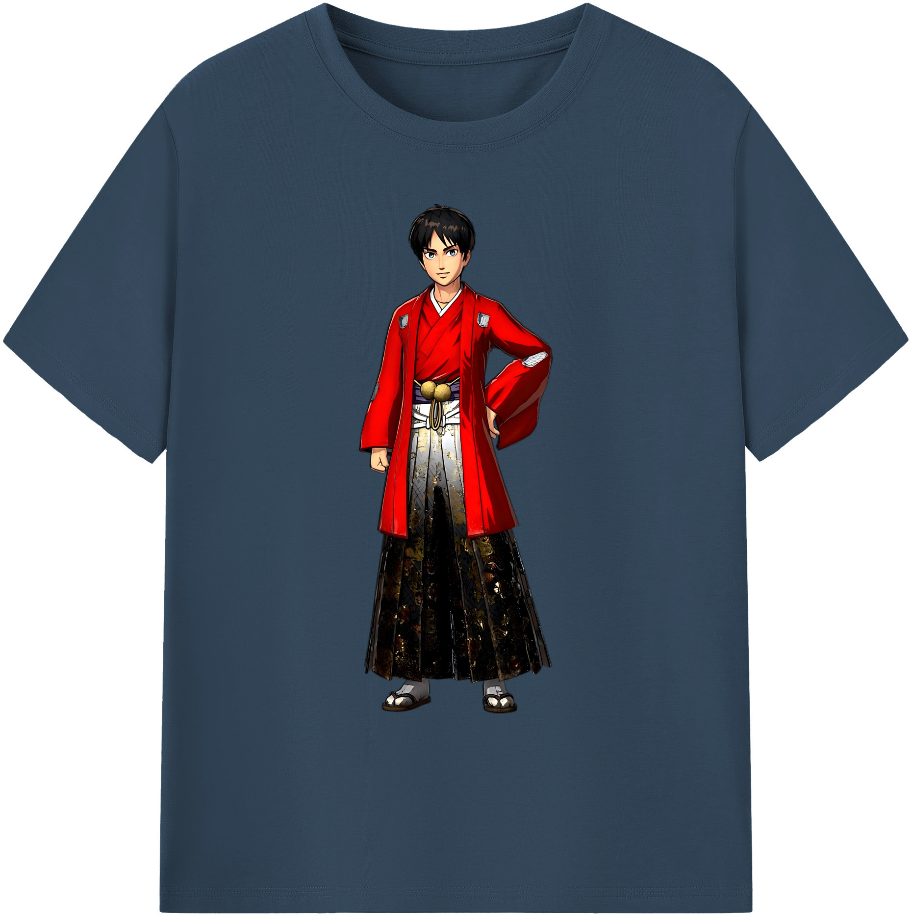 （画像用） 進撃の巨人 エレン･イェーガー Attack on Titan Eren Jäger 綿100％ メンズ半袖Tシャツ｜肌触りやわらか＆通気性