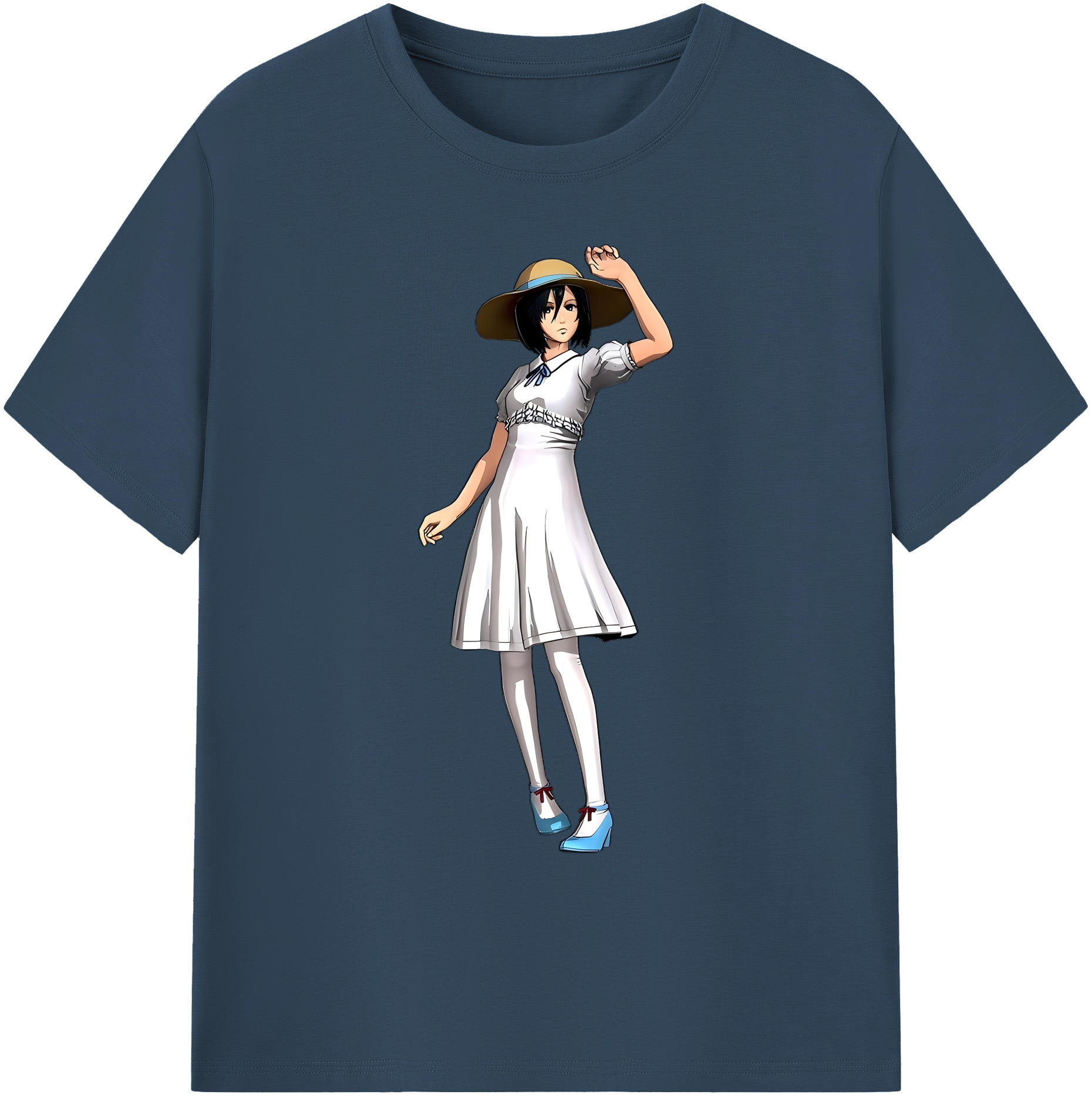（画像用） 進撃の巨人 ミカサ·アッカーマン Attack on Titan Mikasa Ackerman 綿100％ メンズ半袖Tシャツ｜肌触りやわらか＆通気性