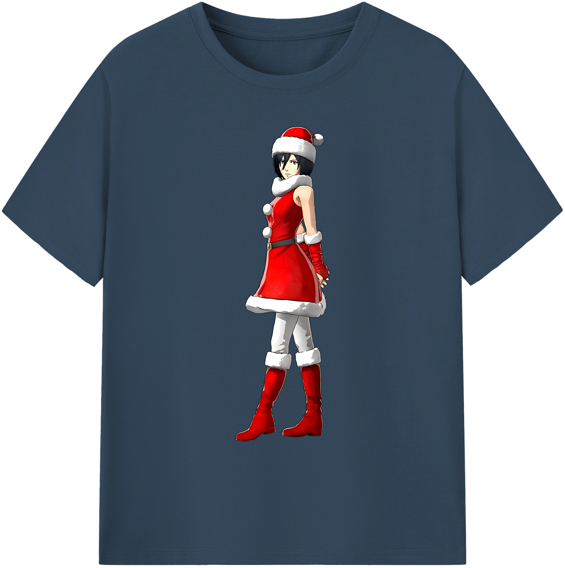 （画像用） 進撃の巨人 ミカサ·アッカーマン Attack on Titan Mikasa Ackerman 綿100％ メンズ半袖Tシャツ｜肌触りやわらか＆通気性