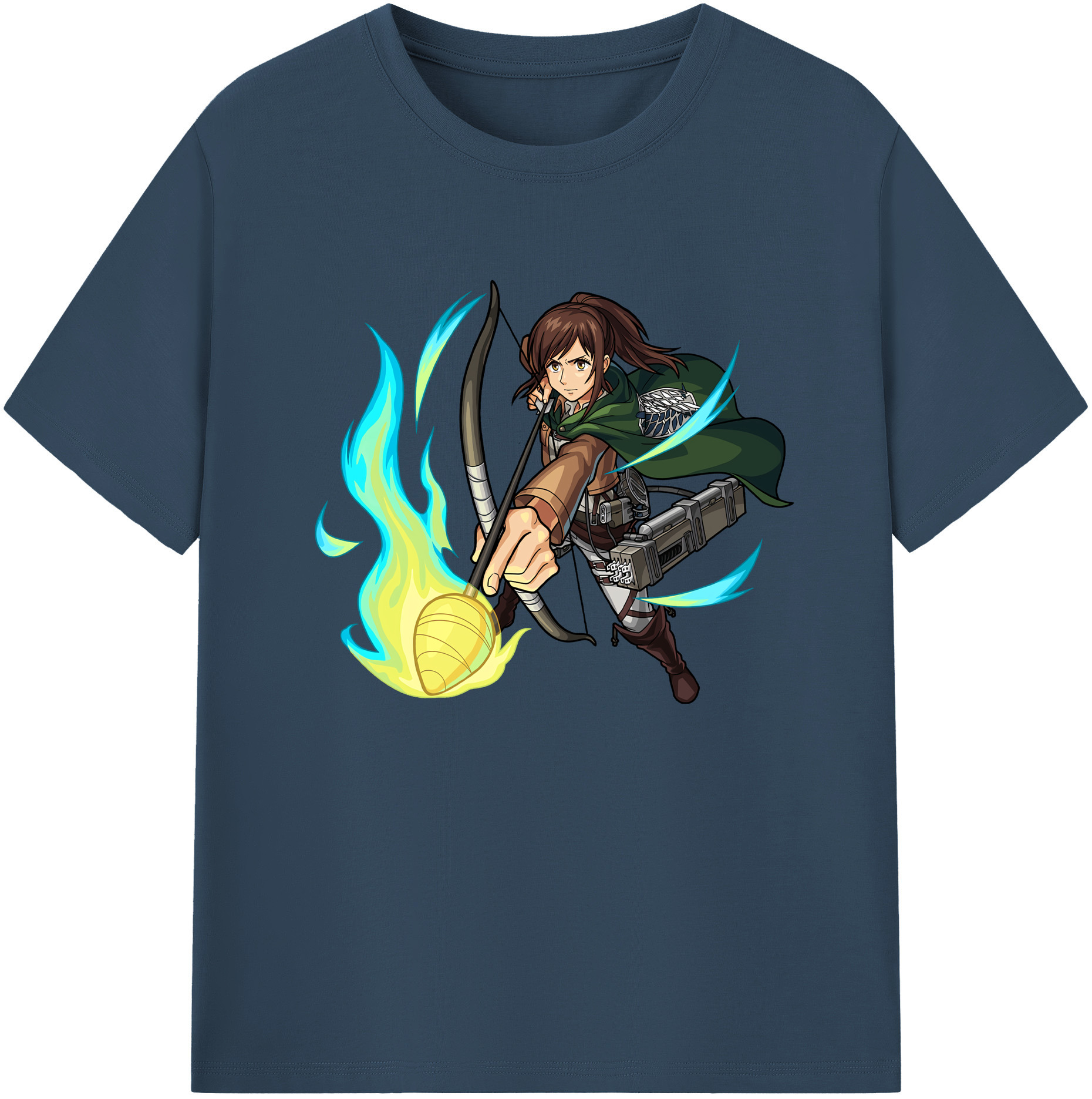 （画像用） 進撃の巨人 サシャ·ブラウス Attack on Titan Sasha Blaus 綿100％ メンズ半袖Tシャツ｜肌触りやわらか＆通気性