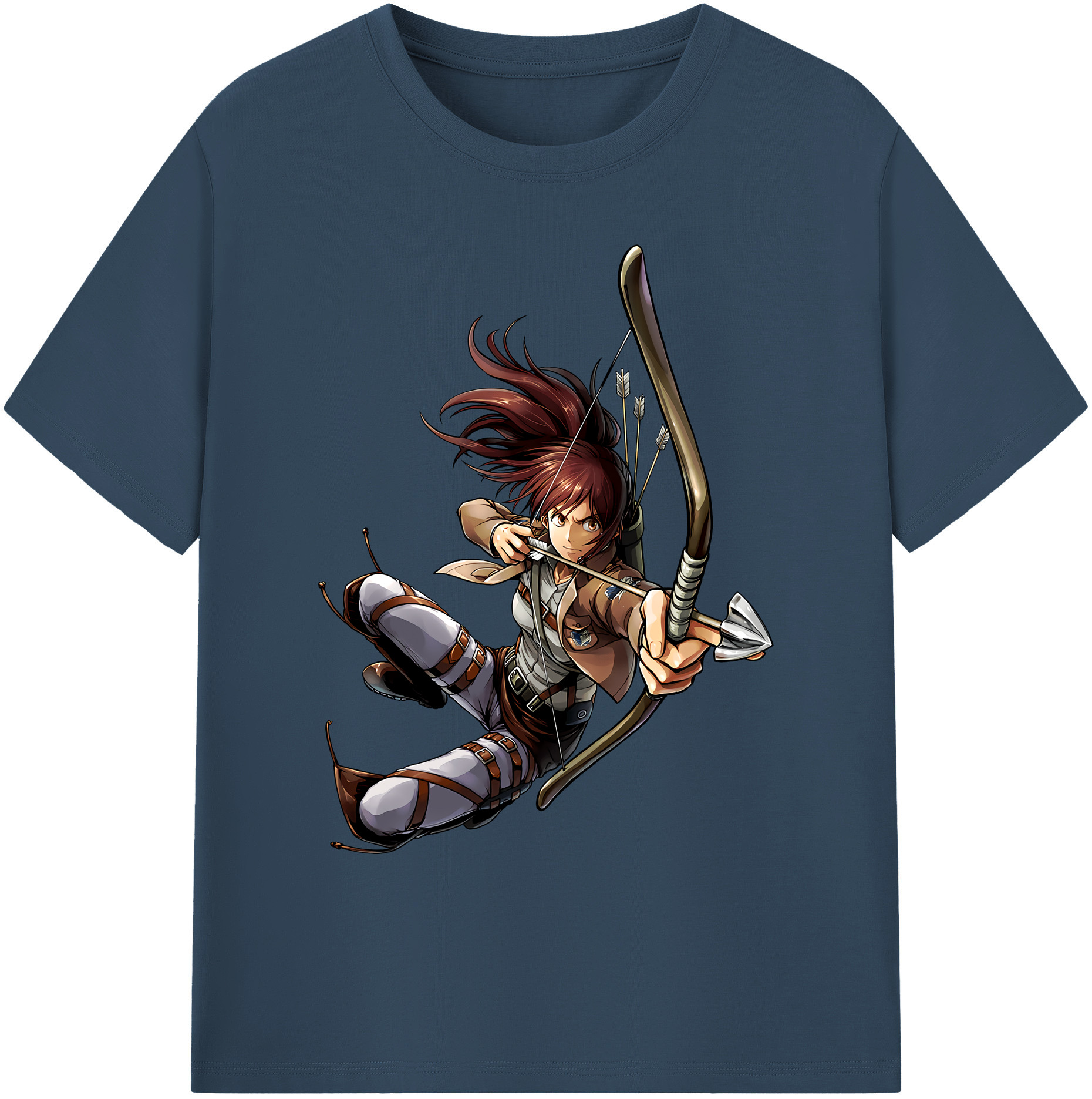 （画像用） 進撃の巨人 サシャ·ブラウス Attack on Titan Sasha Blaus 綿100％ メンズ半袖Tシャツ｜肌触りやわらか＆通気性