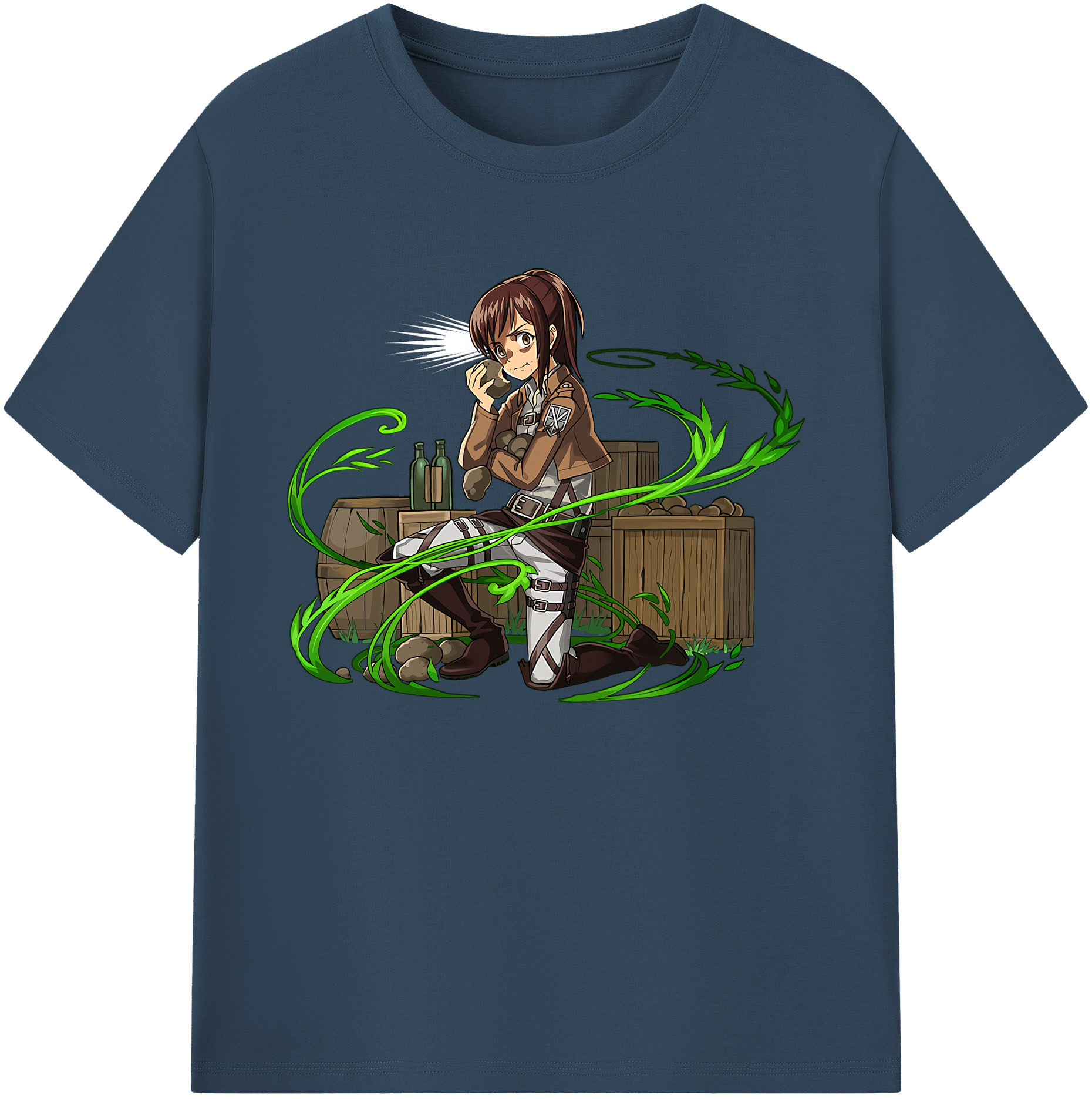 （画像用） 進撃の巨人 サシャ·ブラウス Attack on Titan Sasha Blaus 綿100％ メンズ半袖Tシャツ｜肌触りやわらか＆通気性