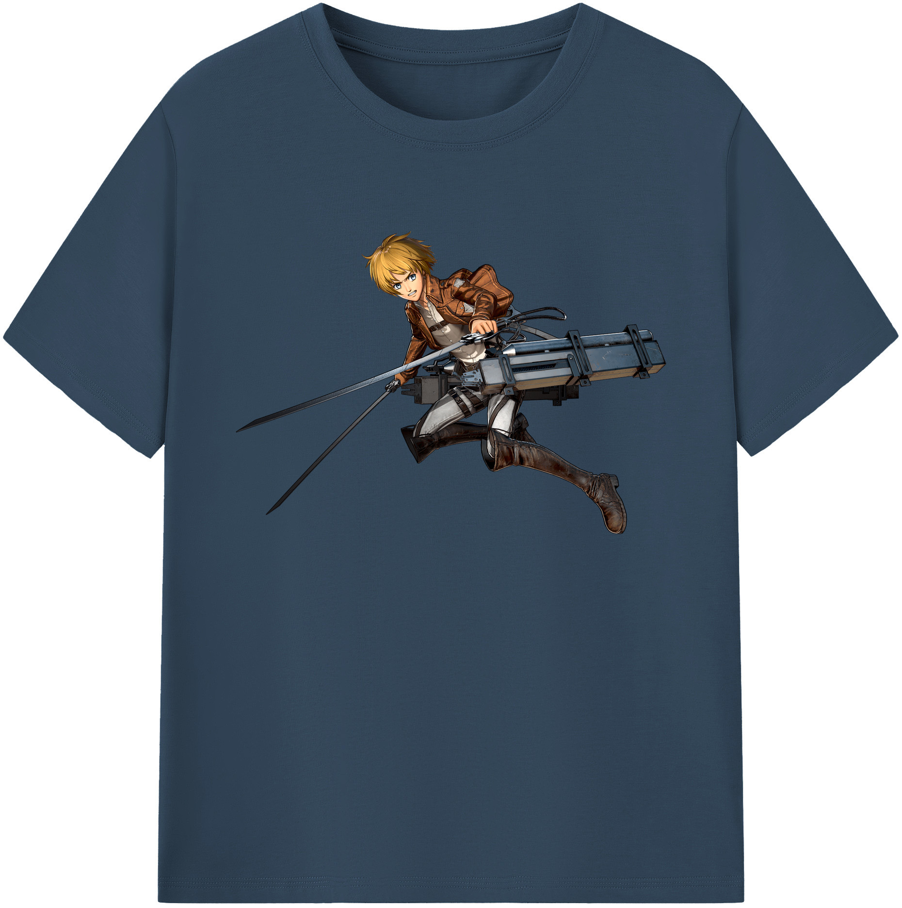 （画像用） 進撃の巨人 アルミン·アルレルト Attack on Titan Armin Arlert 綿100％ メンズ半袖Tシャツ｜肌触りやわらか＆通気性