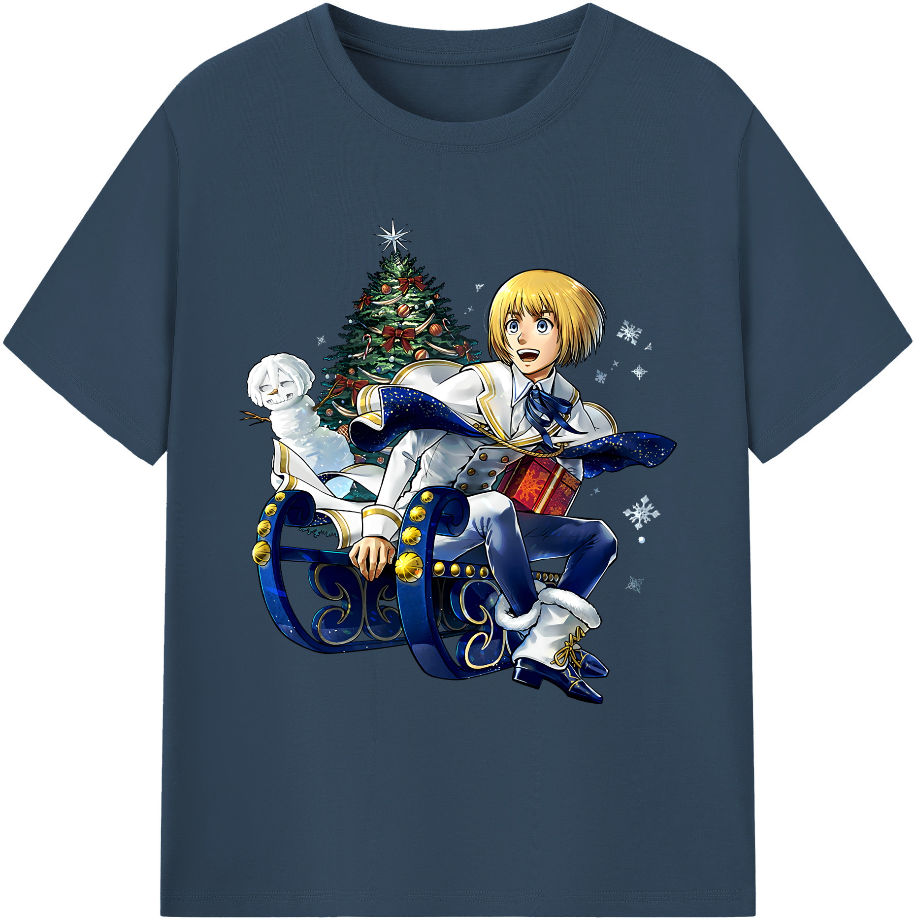 （画像用） 進撃の巨人 アルミン·アルレルト Attack on Titan Armin Arlert 綿100％ メンズ半袖Tシャツ｜肌触りやわらか＆通気性
