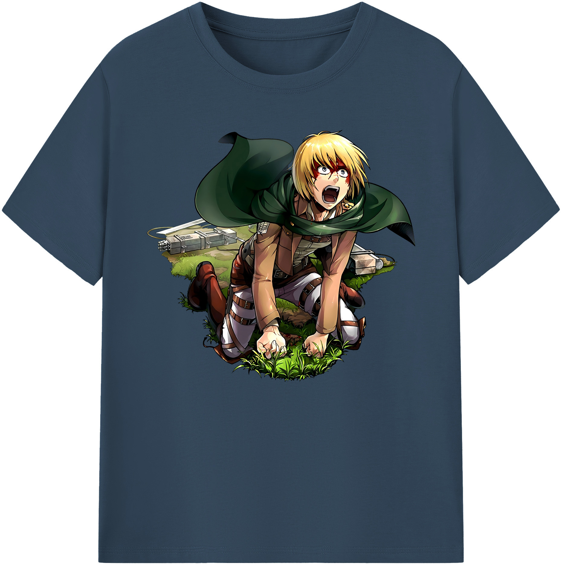 （画像用） 進撃の巨人 アルミン·アルレルト Attack on Titan Armin Arlert 綿100％ メンズ半袖Tシャツ｜肌触りやわらか＆通気性