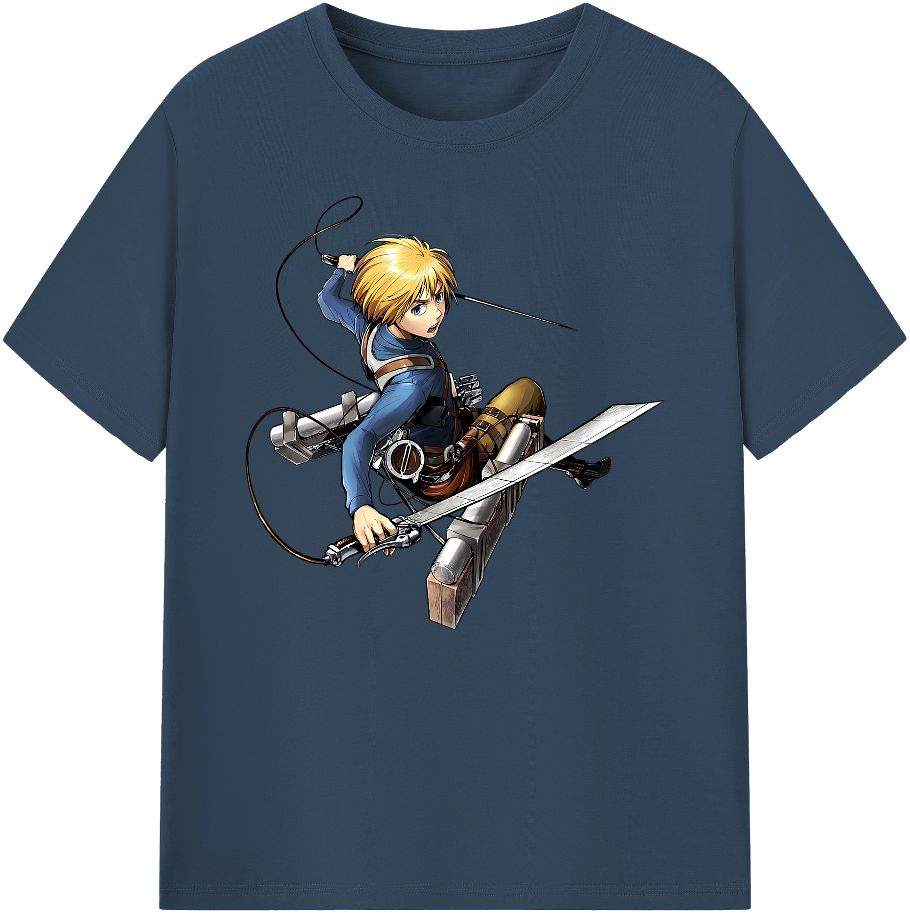 （画像用） 進撃の巨人 アルミン·アルレルト Attack on Titan Armin Arlert 綿100％ メンズ半袖Tシャツ｜肌触りやわらか＆通気性