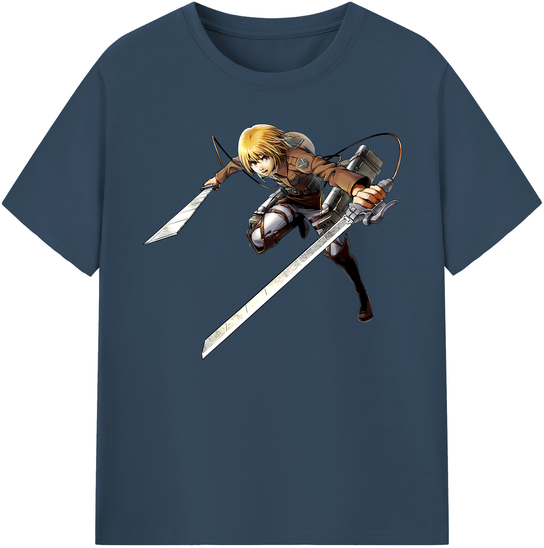 （画像用） 進撃の巨人 アルミン·アルレルト Attack on Titan Armin Arlert 綿100％ メンズ半袖Tシャツ｜肌触りやわらか＆通気性