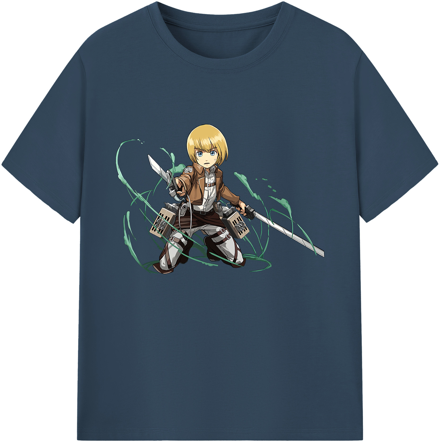 （画像用） 進撃の巨人 アルミン·アルレルト Attack on Titan Armin Arlert 綿100％ メンズ半袖Tシャツ｜肌触りやわらか＆通気性