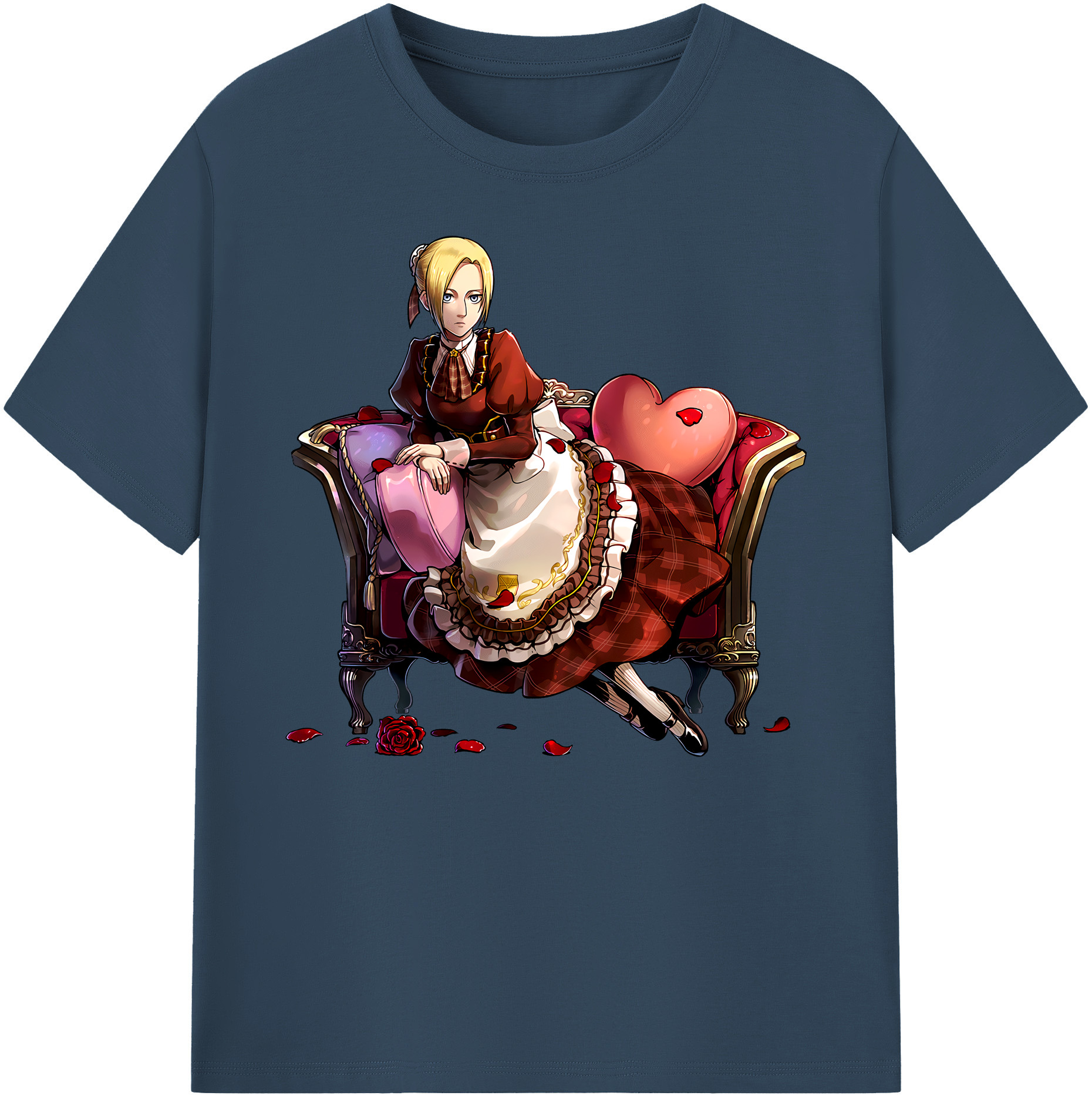 （画像用） 進撃の巨人 アニ・レオンハート Attack on Titan Annie Leonhart 綿100％ メンズ半袖Tシャツ｜肌触りやわらか＆通気性