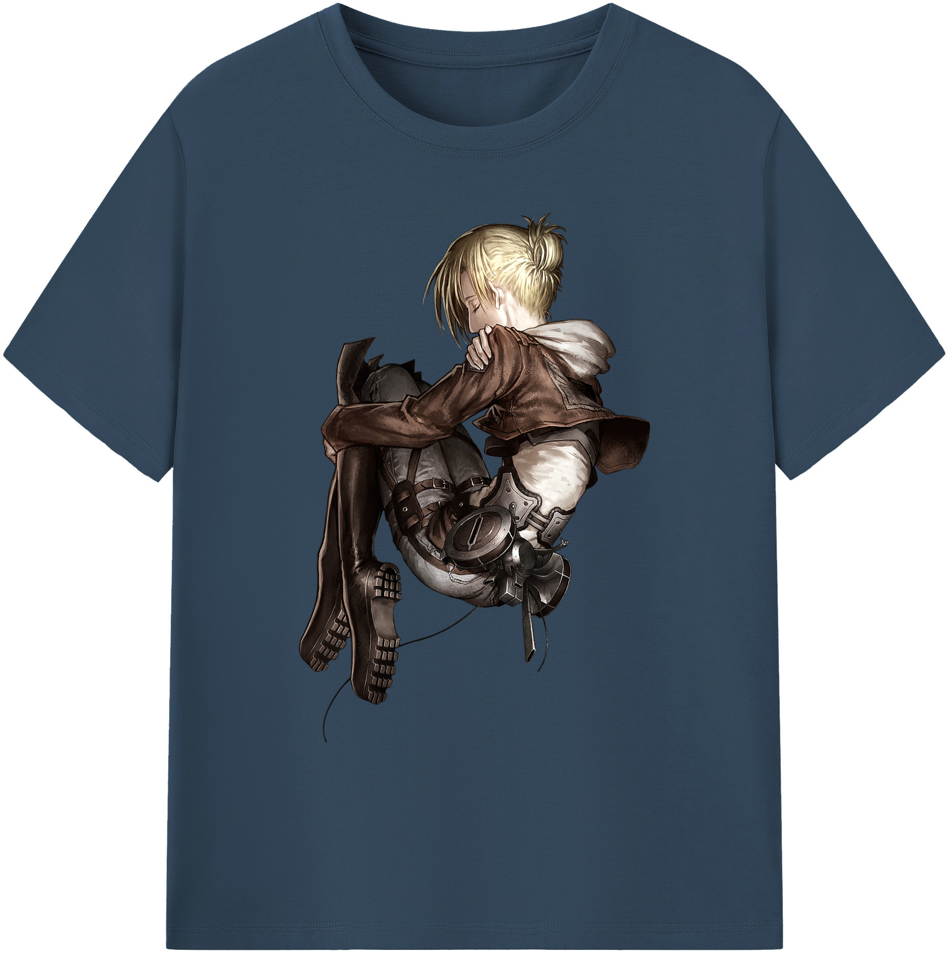 （画像用） 進撃の巨人 アニ・レオンハート Attack on Titan Annie Leonhart 綿100％ メンズ半袖Tシャツ｜肌触りやわらか＆通気性