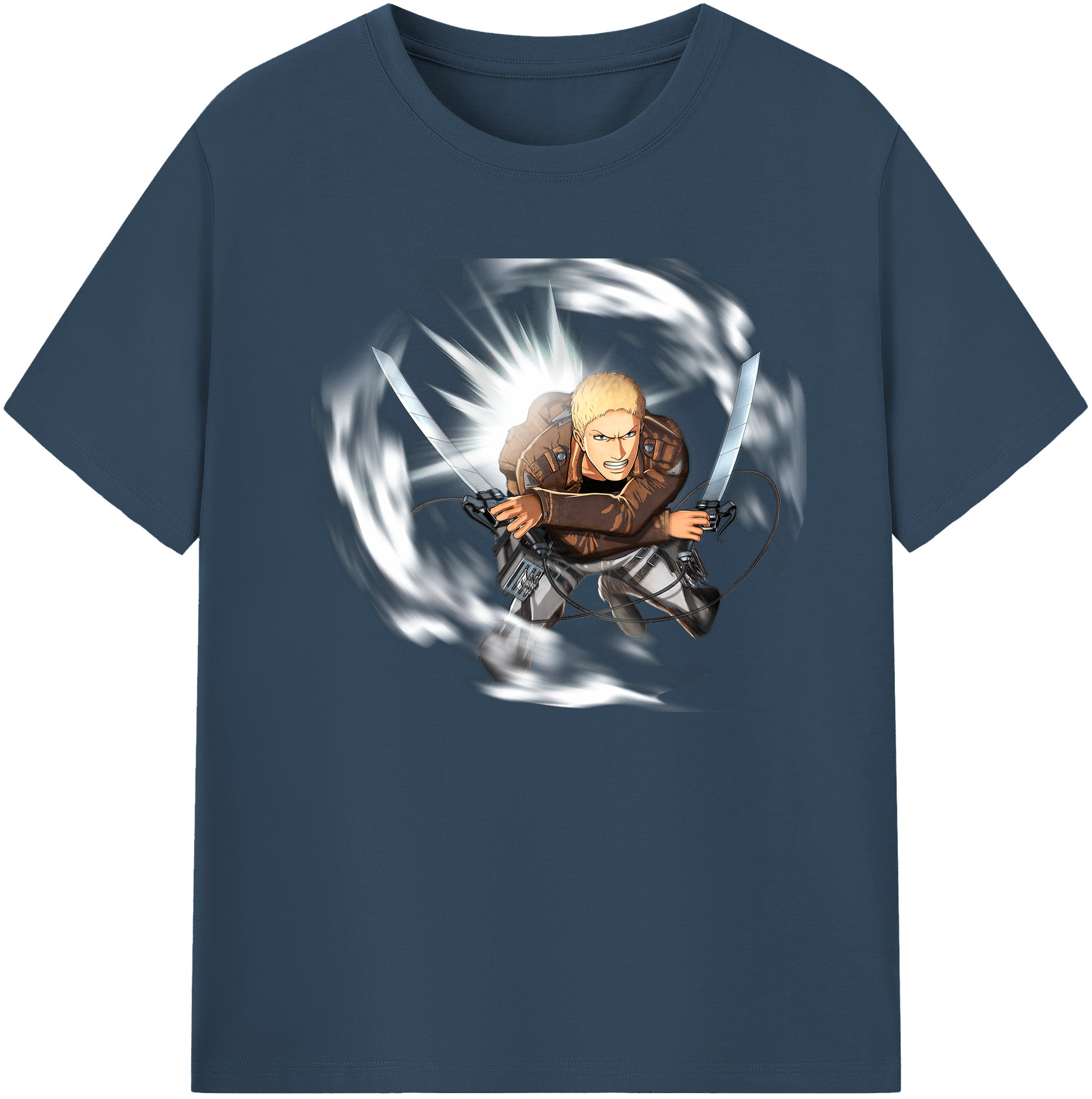 （画像用） 進撃の巨人 ライナー・ブラウン Attack on Titan Reiner Braun 綿100％ メンズ半袖Tシャツ｜肌触りやわらか＆通気性
