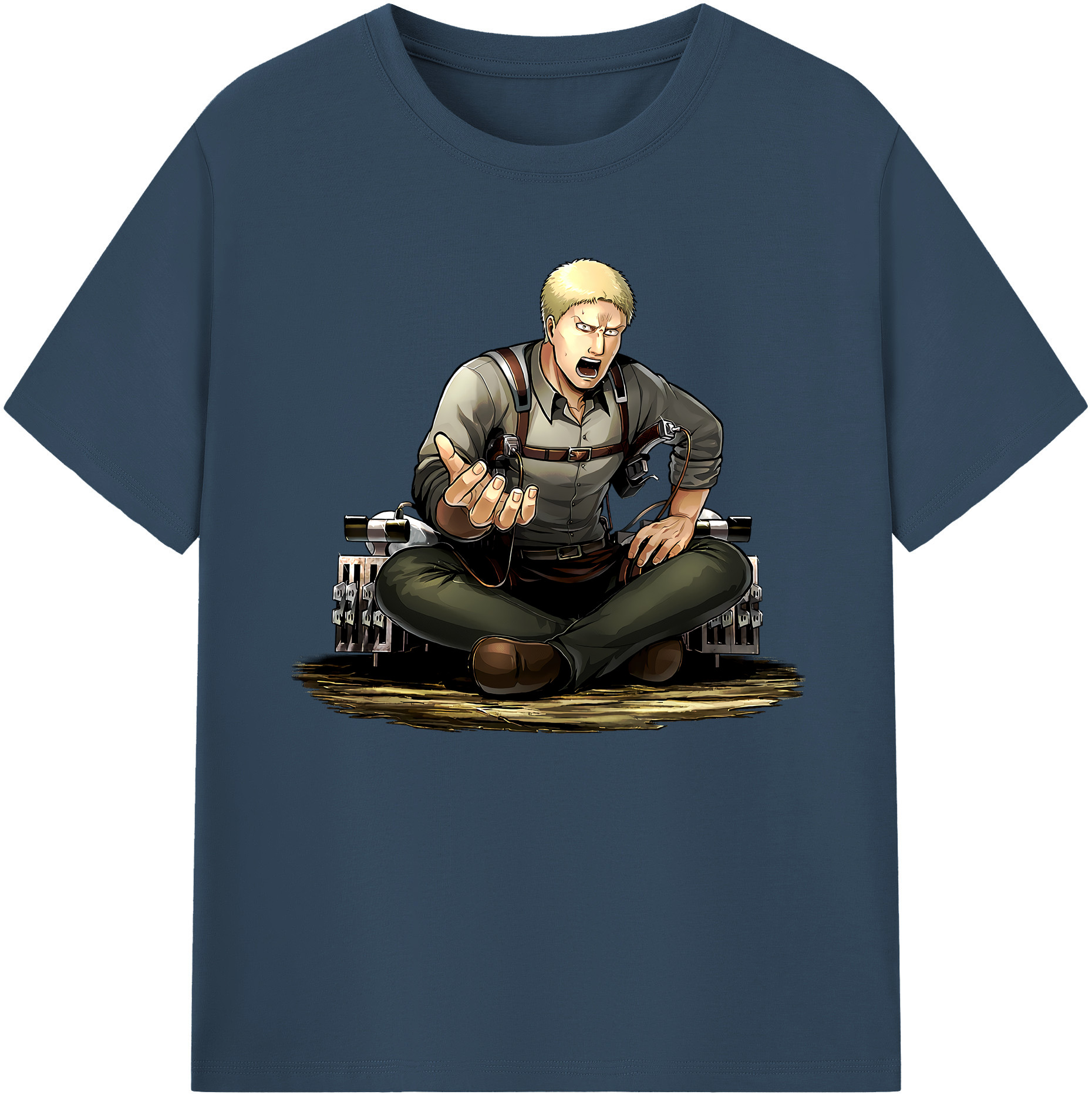 （画像用） 進撃の巨人 ライナー・ブラウン Attack on Titan Reiner Braun 綿100％ メンズ半袖Tシャツ｜肌触りやわらか＆通気性