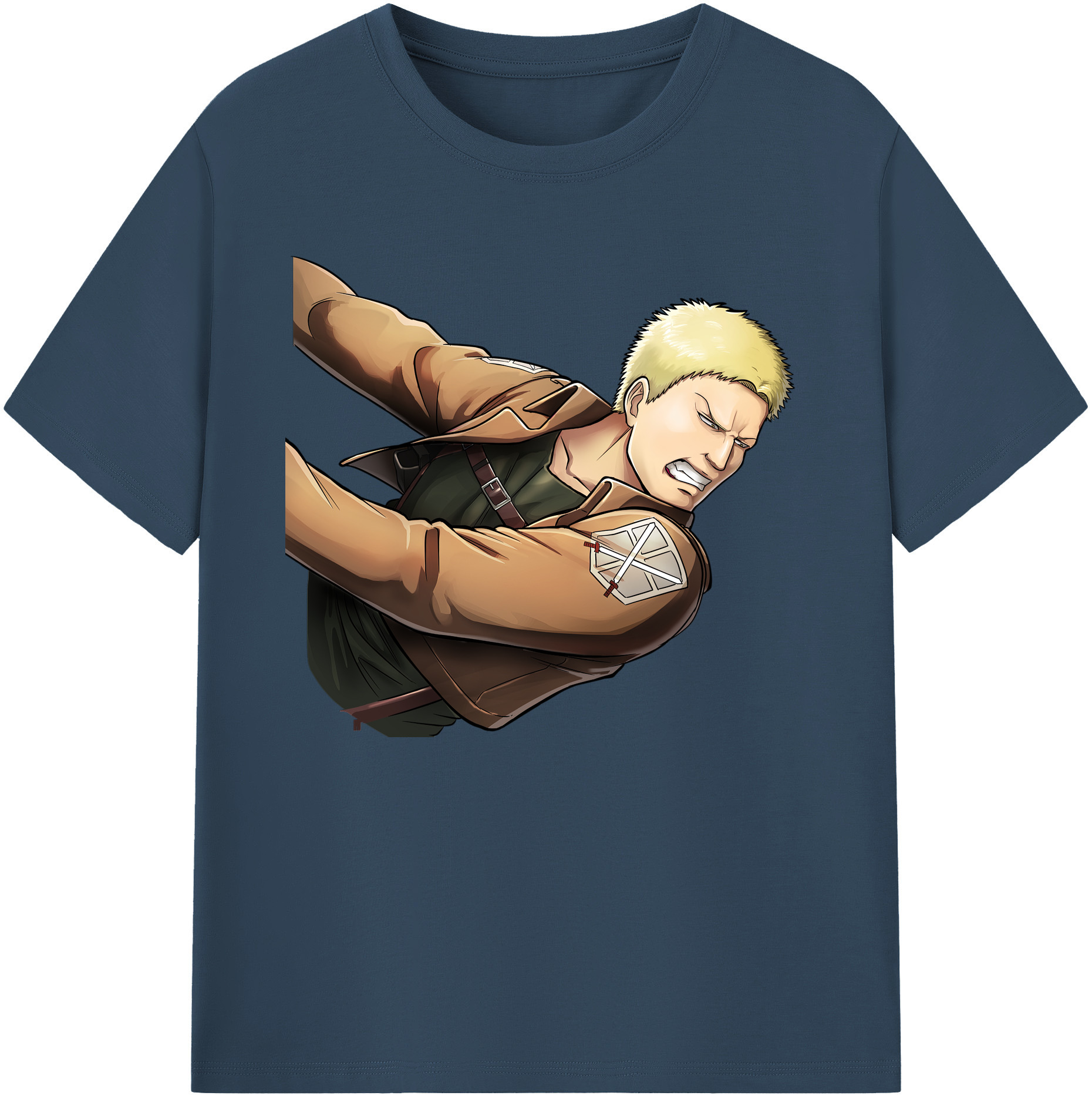 （画像用） 進撃の巨人 ライナー・ブラウン Attack on Titan Reiner Braun 綿100％ メンズ半袖Tシャツ｜肌触りやわらか＆通気性