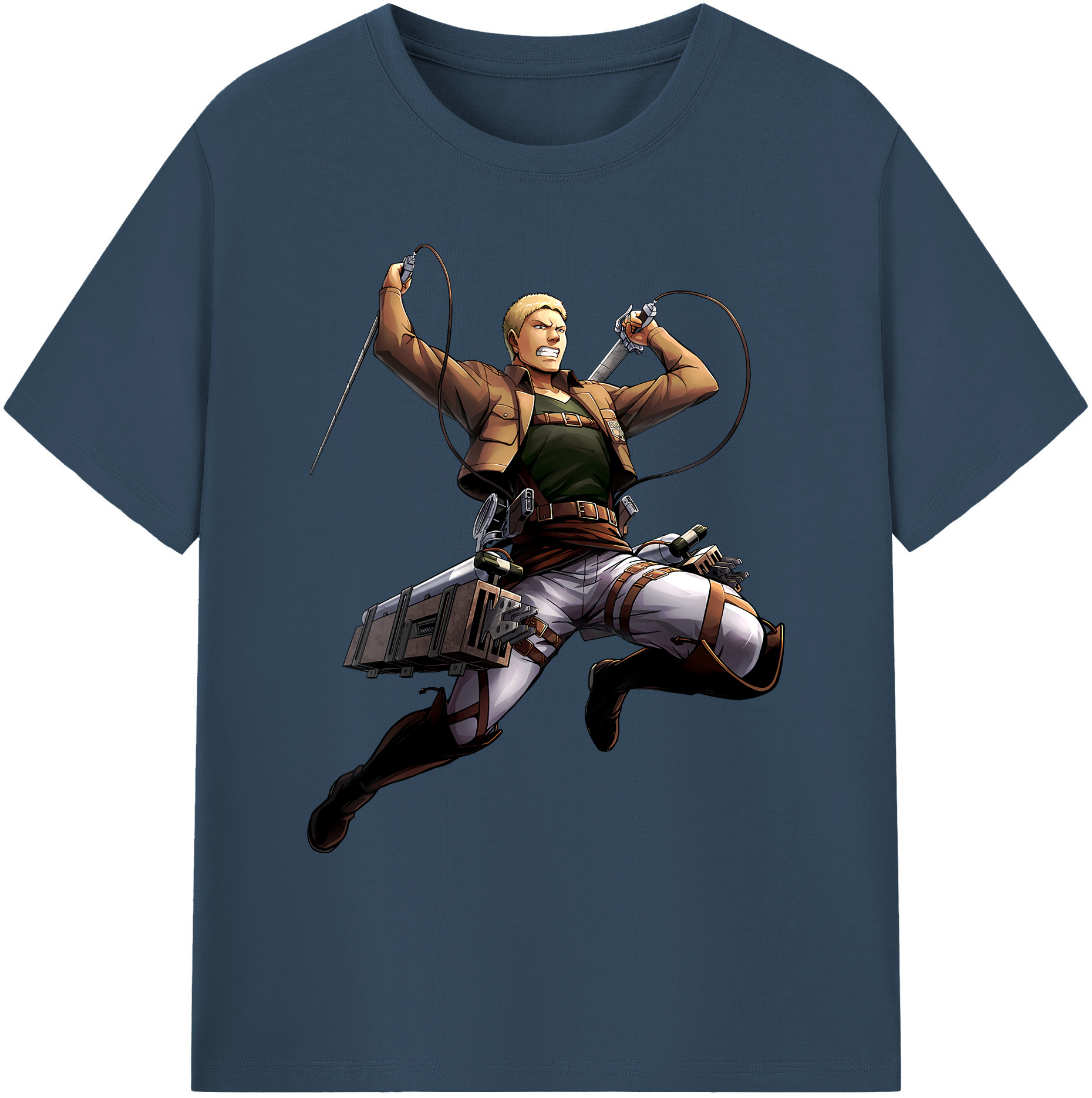 （画像用） 進撃の巨人 ライナー・ブラウン Attack on Titan Reiner Braun 綿100％ メンズ半袖Tシャツ｜肌触りやわらか＆通気性