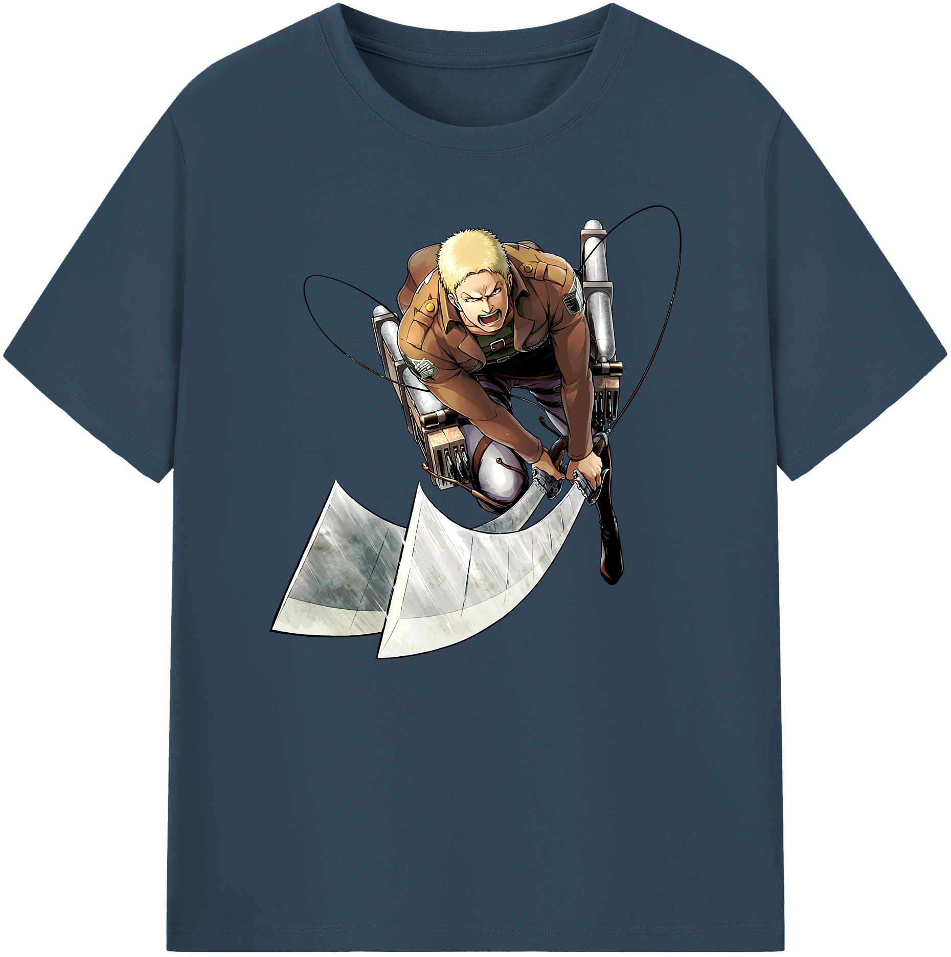 （画像用） 進撃の巨人 ライナー・ブラウン Attack on Titan Reiner Braun 綿100％ メンズ半袖Tシャツ｜肌触りやわらか＆通気性