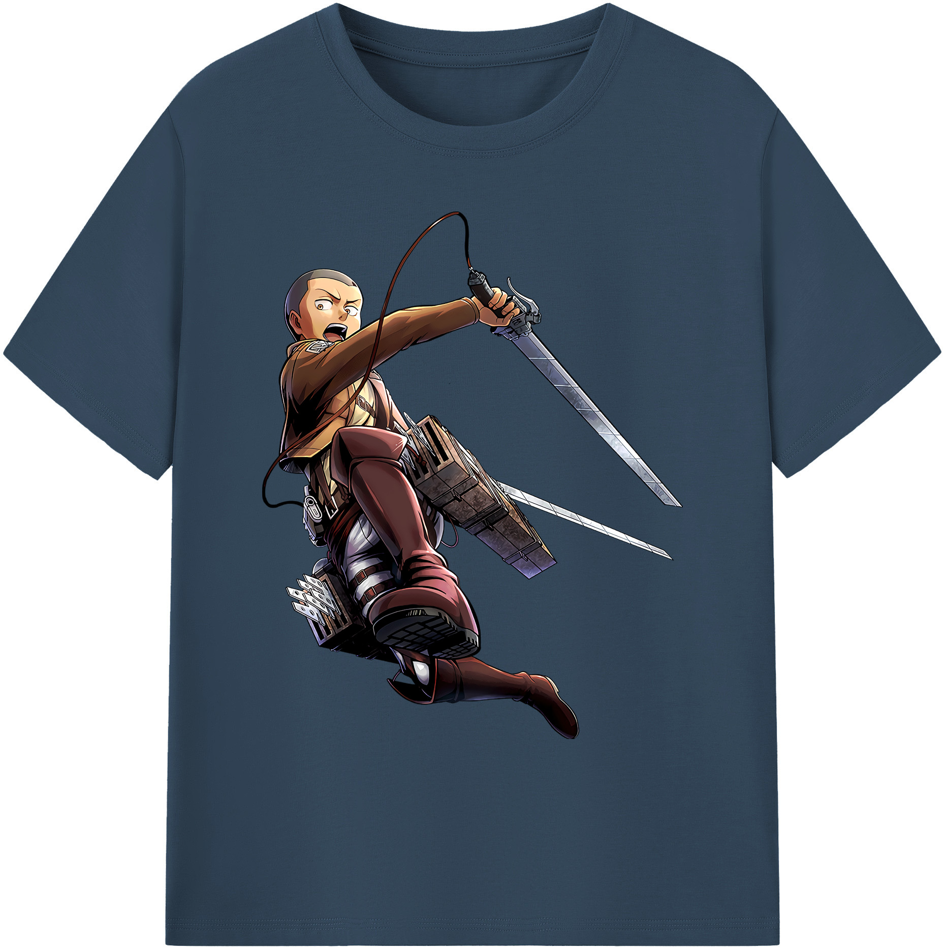 （画像用） 進撃の巨人 コニー·スプリンガー Attack on Titan Connie Springer 綿100％ メンズ半袖Tシャツ｜肌触りやわらか＆通気性