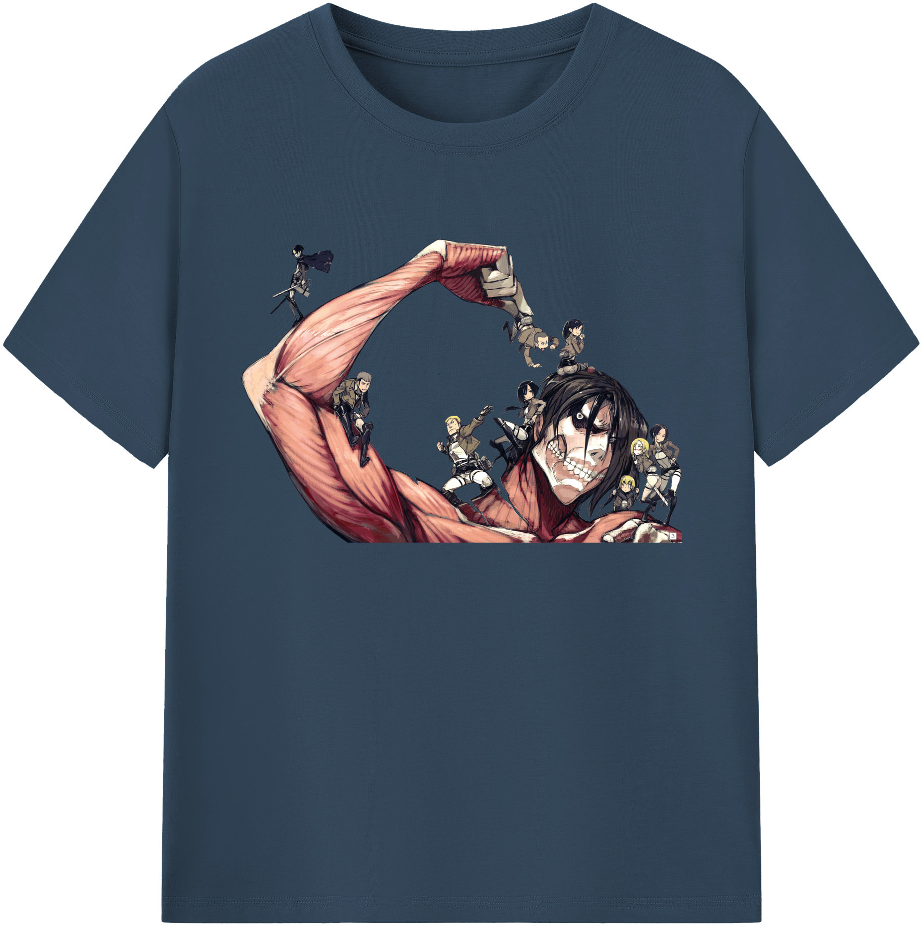 （画像用） 進撃の巨人 Attack on Titan 綿100％ メンズ半袖Tシャツ｜肌触りやわらか＆通気性