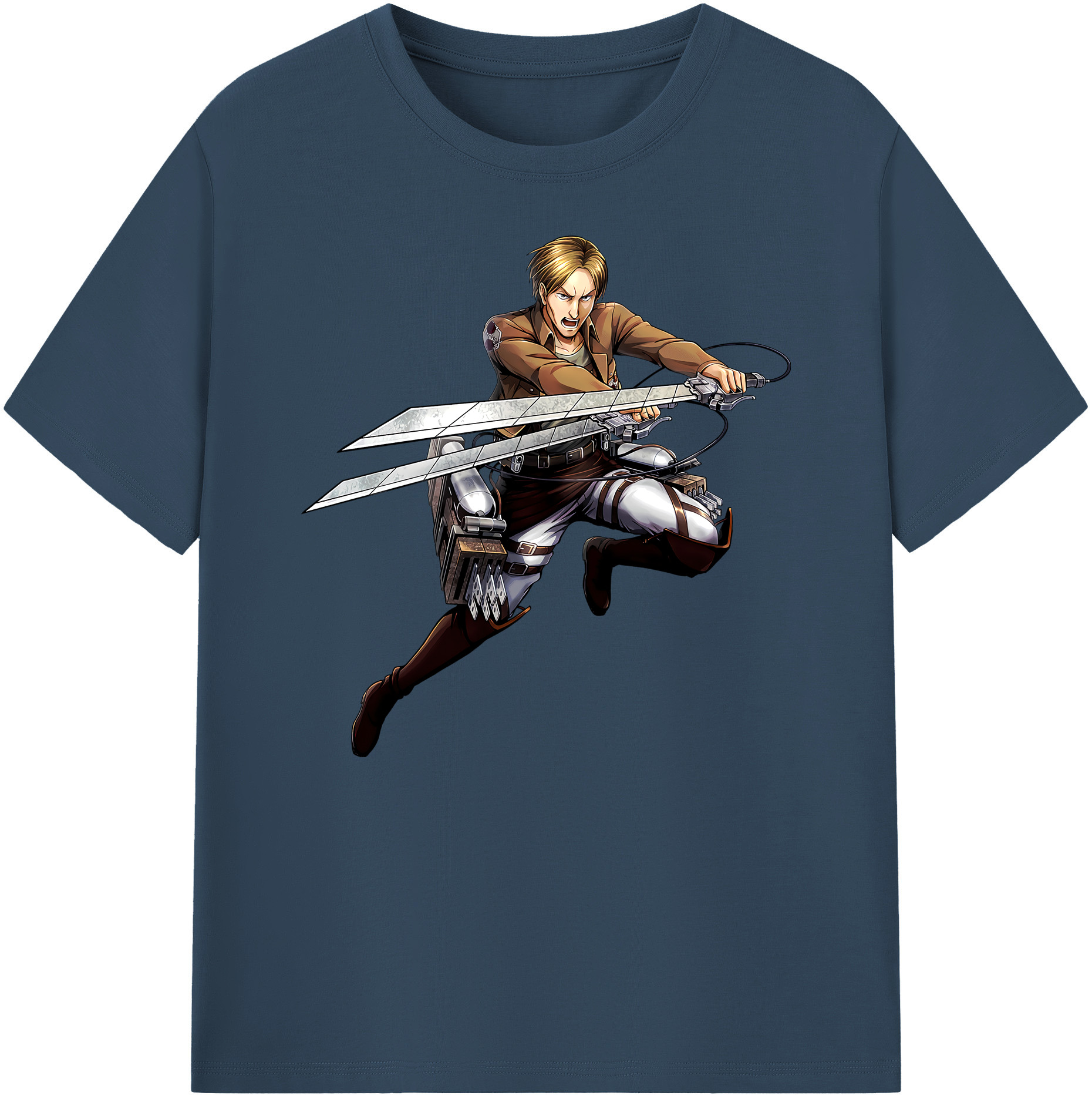 （画像用） 進撃の巨人 Attack on Titan 綿100％ メンズ半袖Tシャツ｜肌触りやわらか＆通気性
