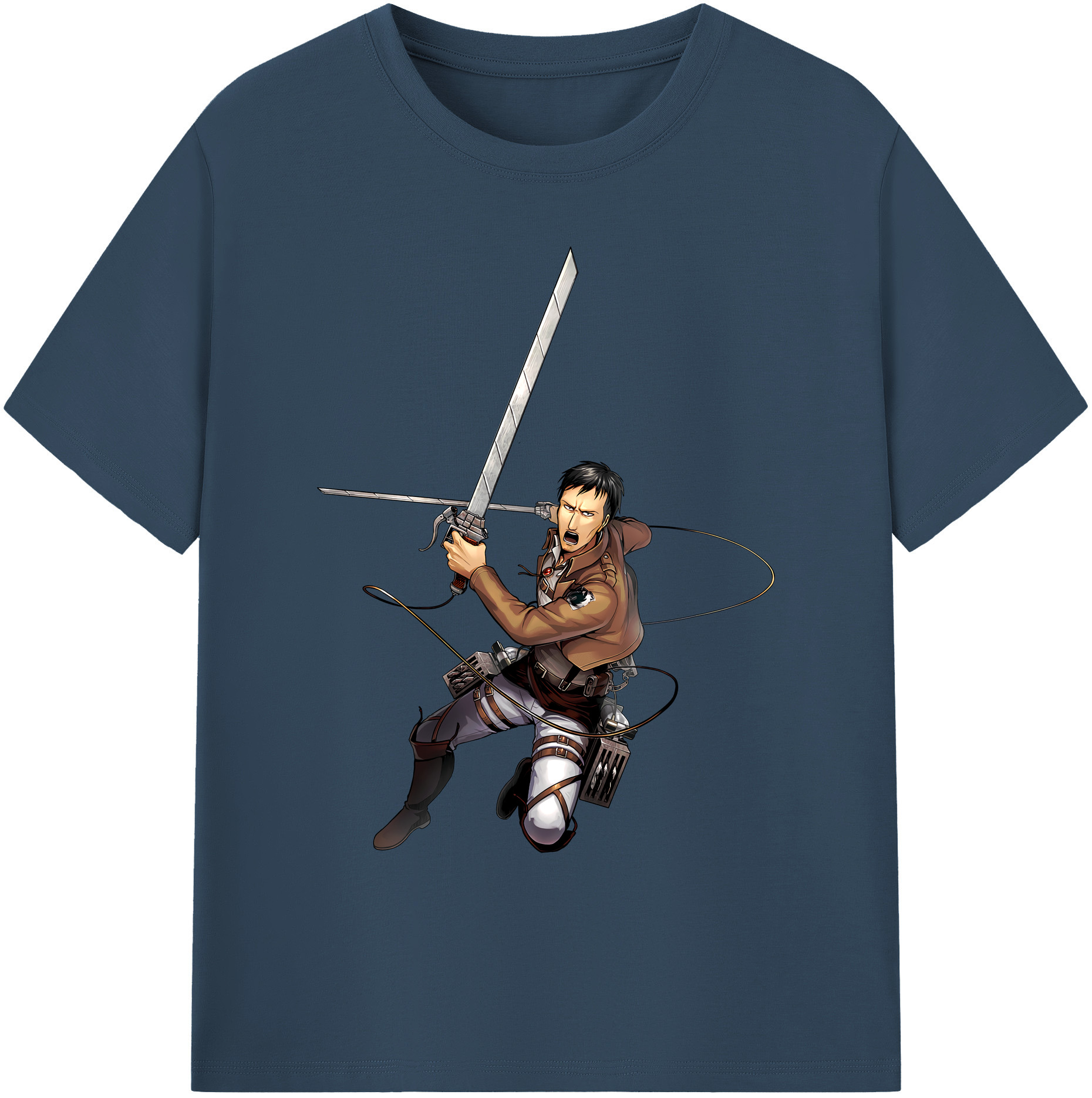 （画像用） 進撃の巨人 Attack on Titan 綿100％ メンズ半袖Tシャツ｜肌触りやわらか＆通気性