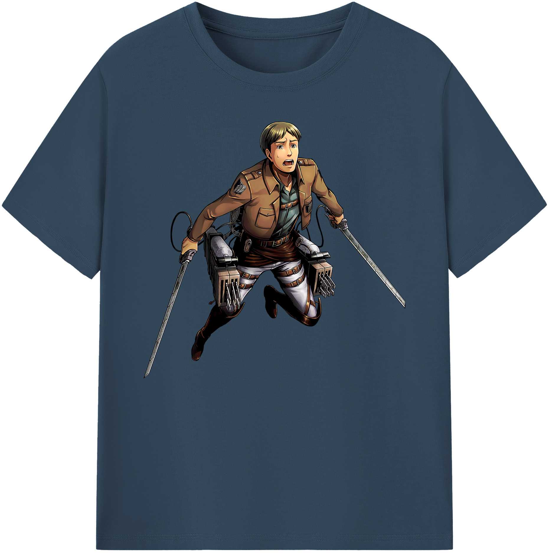 （画像用） 進撃の巨人 Attack on Titan 綿100％ メンズ半袖Tシャツ｜肌触りやわらか＆通気性