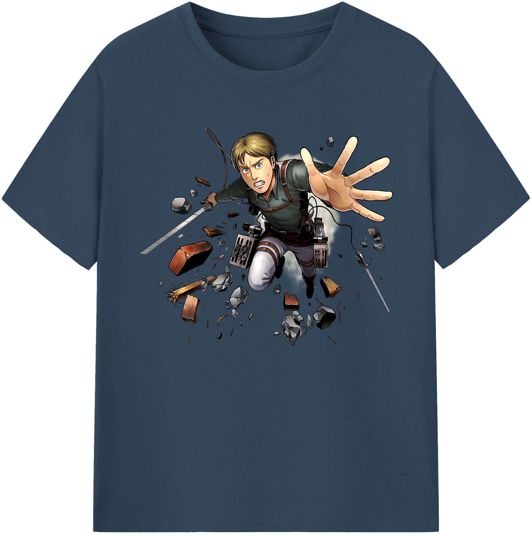 （画像用） 進撃の巨人 Attack on Titan 綿100％ メンズ半袖Tシャツ｜肌触りやわらか＆通気性