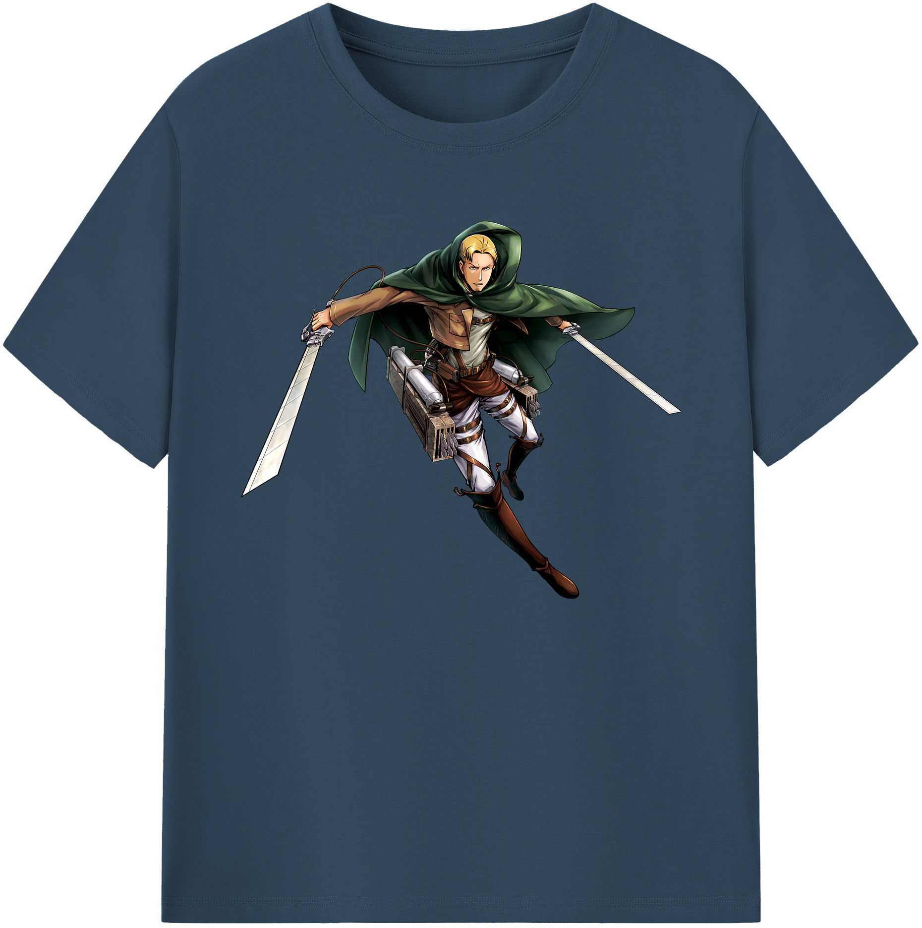 （画像用） 進撃の巨人 Attack on Titan 綿100％ メンズ半袖Tシャツ｜肌触りやわらか＆通気性