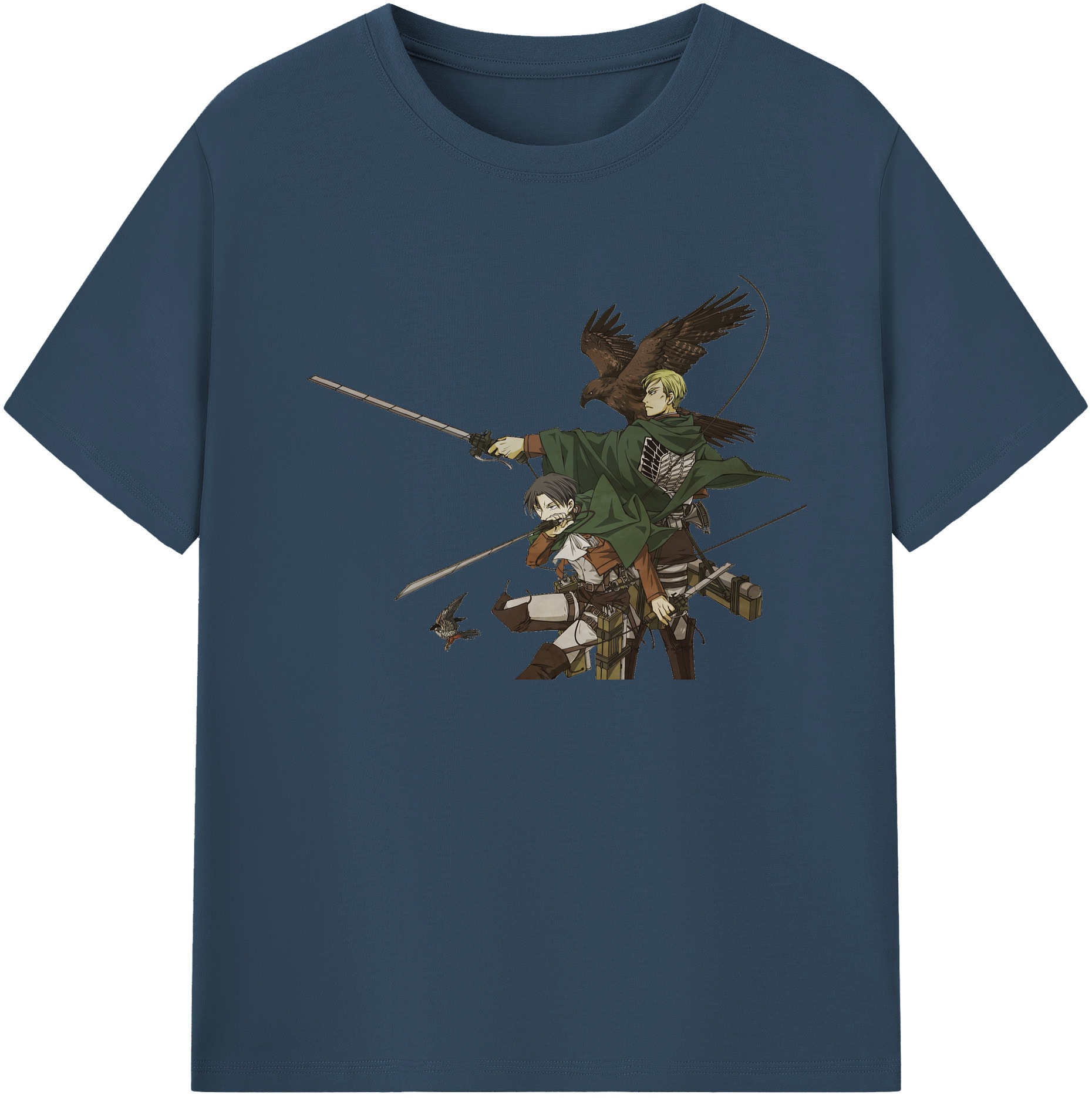 （画像用） 進撃の巨人 Attack on Titan 綿100％ メンズ半袖Tシャツ｜肌触りやわらか＆通気性