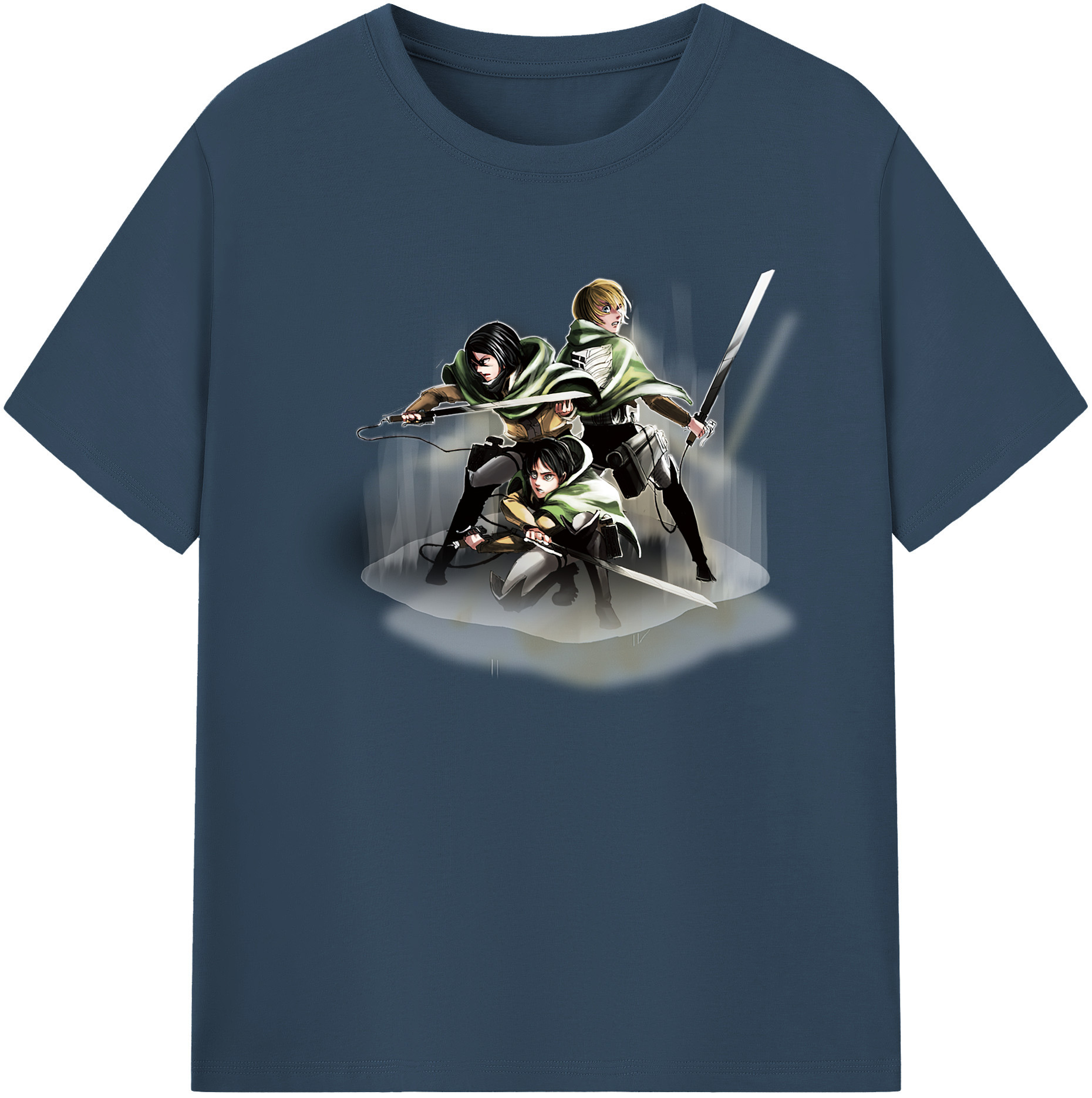 （画像用） 進撃の巨人 Attack on Titan 綿100％ メンズ半袖Tシャツ｜肌触りやわらか＆通気性