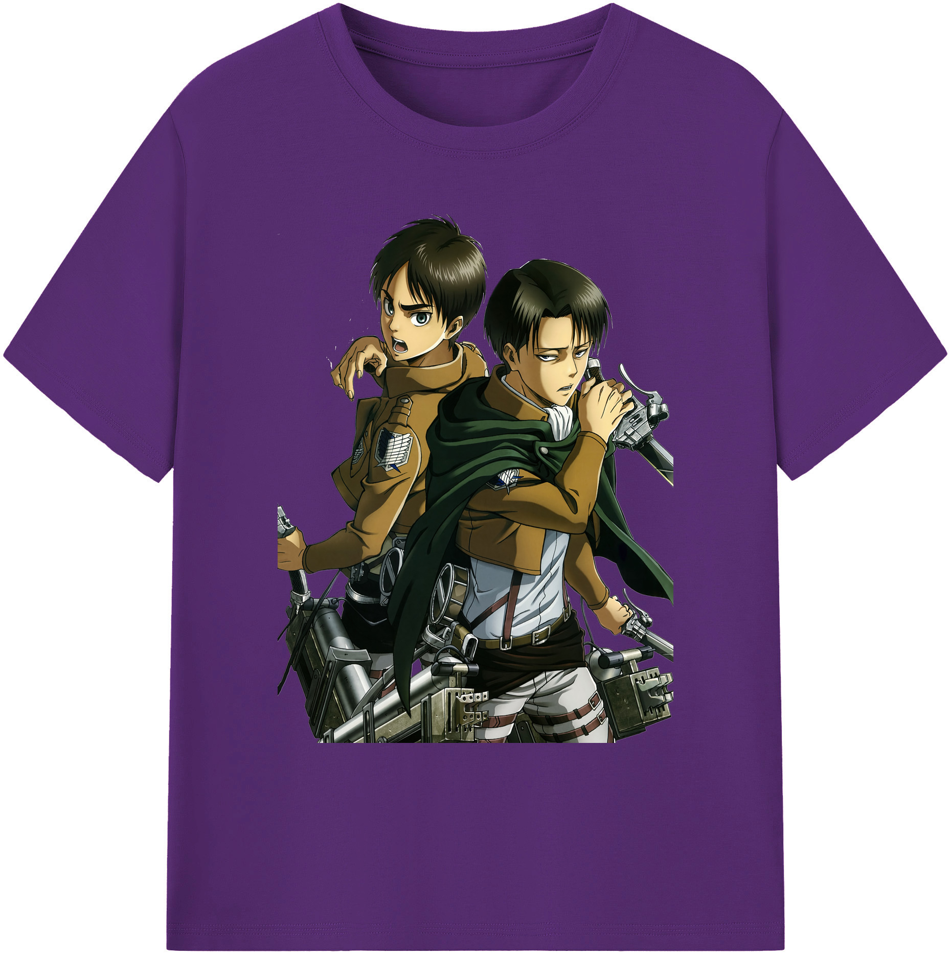 （画像用） 進撃の巨人 リヴァイ·アッカーマン Attack on Titan Levi Ackerman 綿100％ メンズ半袖Tシャツ｜肌触りやわらか＆通気性