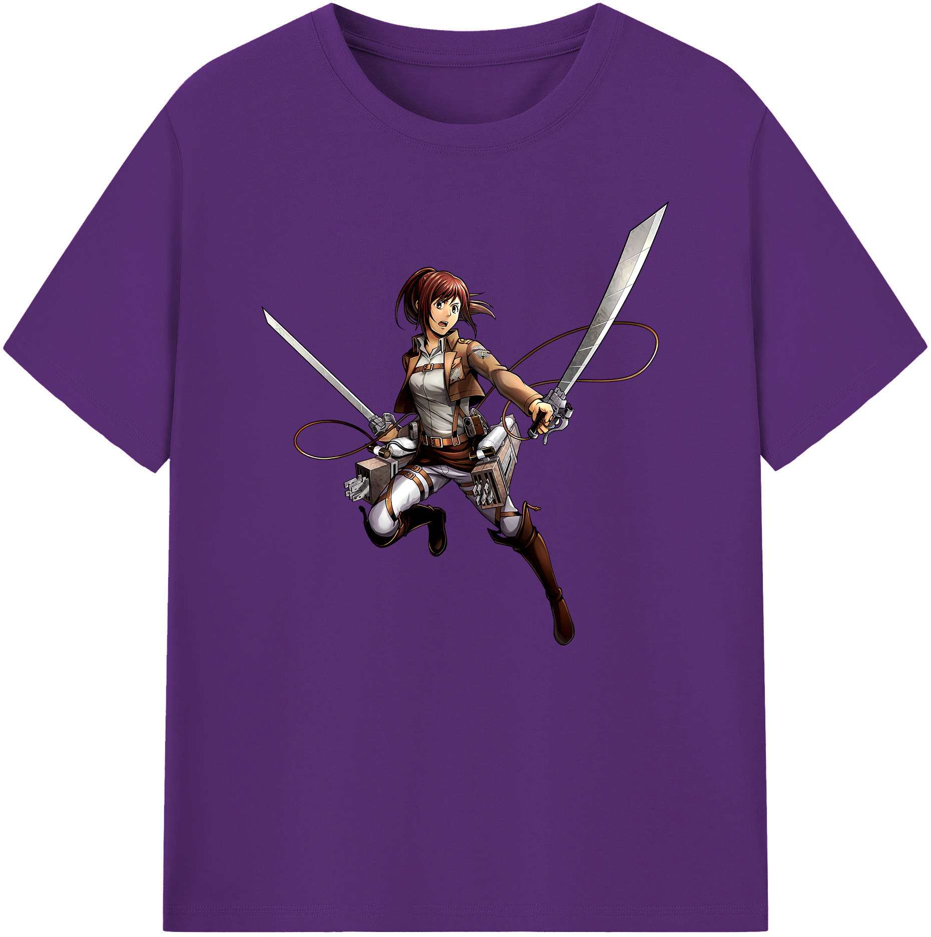 （画像用） 進撃の巨人 サシャ·ブラウス Attack on Titan Sasha Blaus 綿100％ メンズ半袖Tシャツ｜肌触りやわらか＆通気性