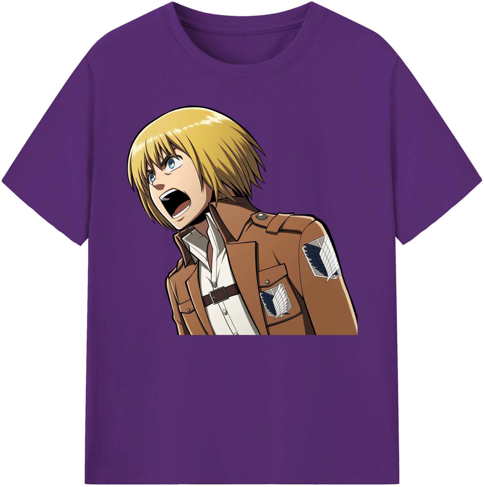 （画像用） 進撃の巨人 アルミン·アルレルト Attack on Titan Armin Arlert 綿100％ メンズ半袖Tシャツ｜肌触りやわらか＆通気性