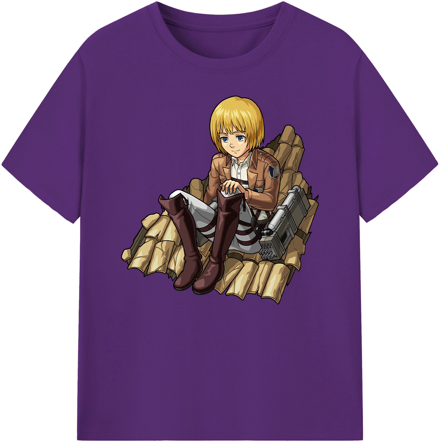 （画像用） 進撃の巨人 アルミン·アルレルト Attack on Titan Armin Arlert 綿100％ メンズ半袖Tシャツ｜肌触りやわらか＆通気性