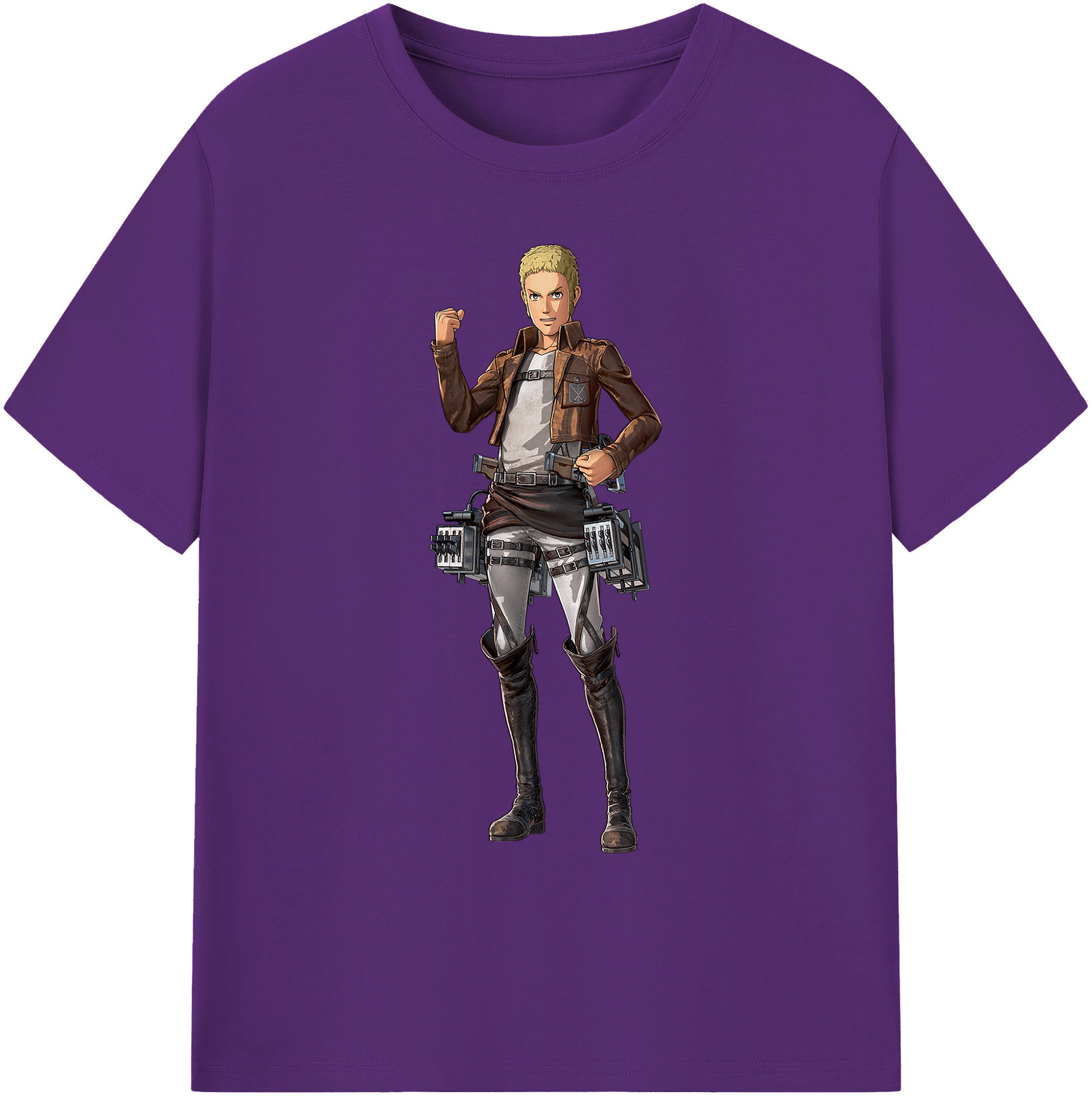 （画像用） 進撃の巨人 ライナー・ブラウン Attack on Titan Reiner Braun 綿100％ メンズ半袖Tシャツ｜肌触りやわらか＆通気性