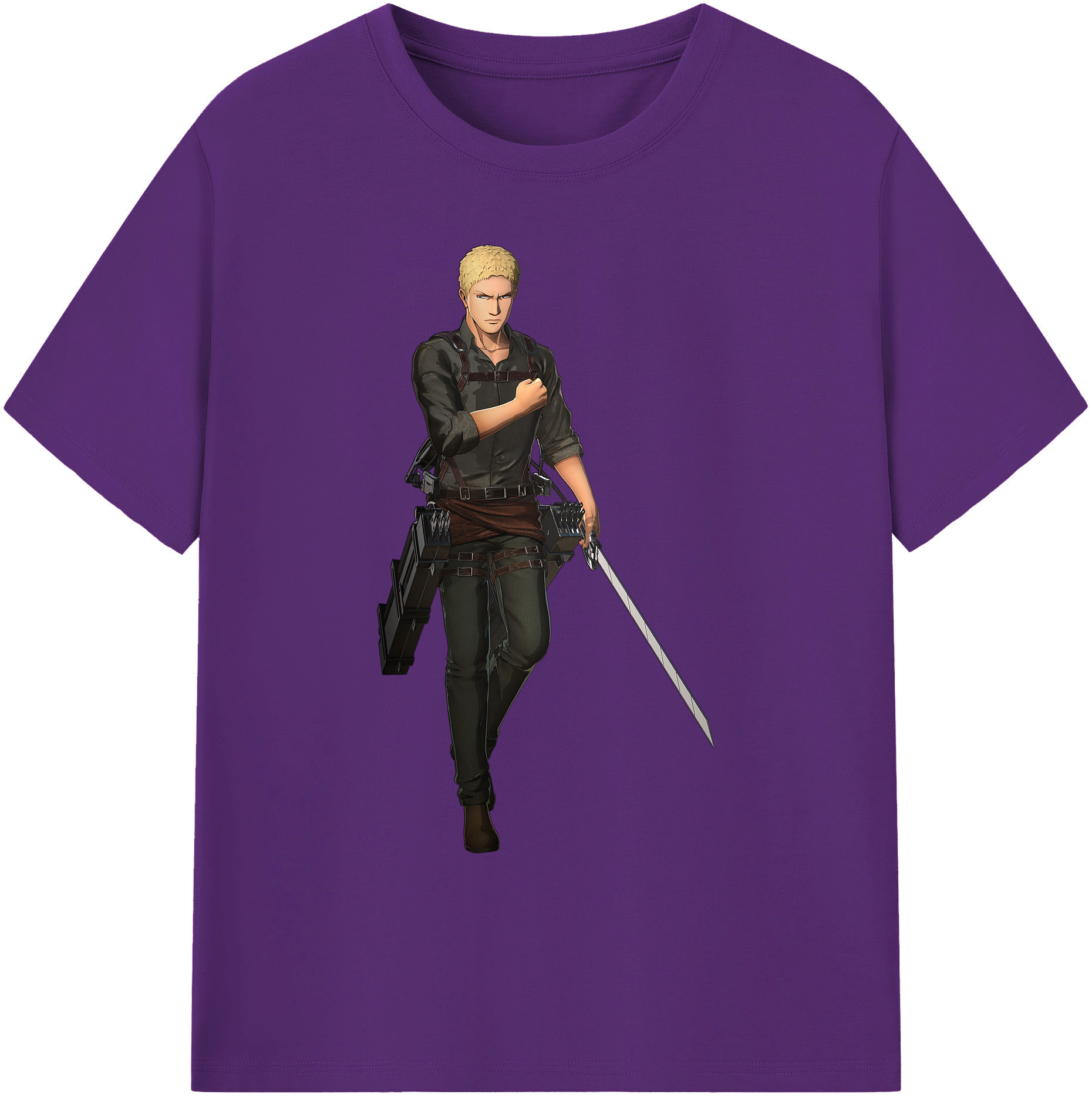 （画像用） 進撃の巨人 ライナー・ブラウン Attack on Titan Reiner Braun 綿100％ メンズ半袖Tシャツ｜肌触りやわらか＆通気性