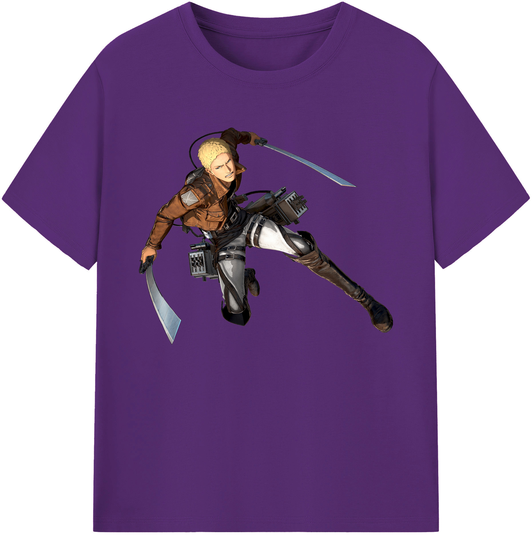 （画像用） 進撃の巨人 ライナー・ブラウン Attack on Titan Reiner Braun 綿100％ メンズ半袖Tシャツ｜肌触りやわらか＆通気性