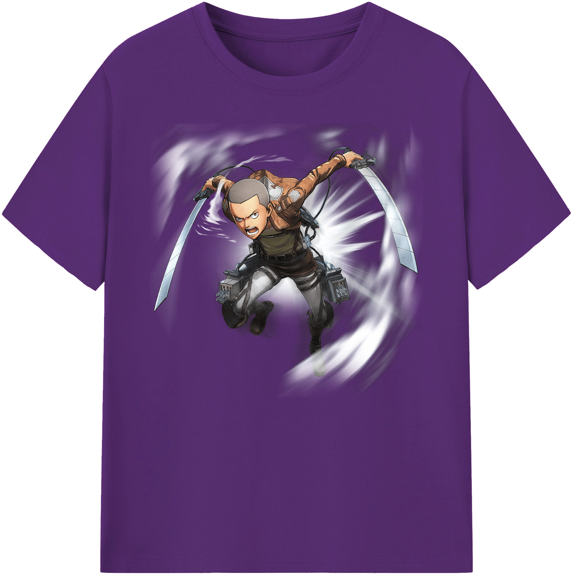 （画像用） 進撃の巨人 コニー·スプリンガー Attack on Titan Connie Springer 綿100％ メンズ半袖Tシャツ｜肌触りやわらか＆通気性