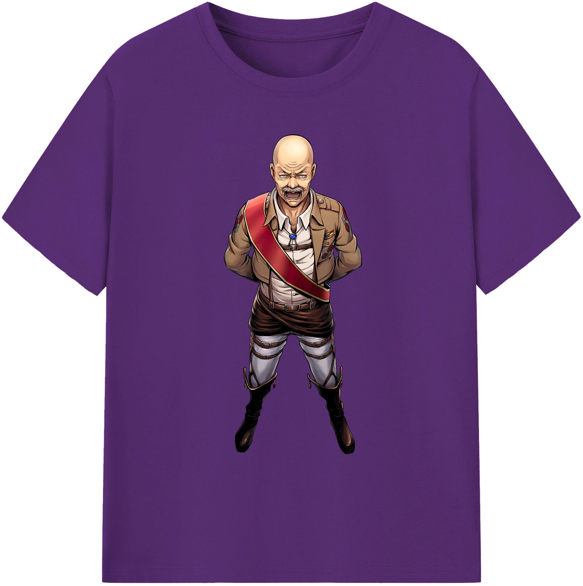 （画像用） 進撃の巨人 ドット·ピクシス Attack on Titan Dot Pixis 綿100％ メンズ半袖Tシャツ｜肌触りやわらか＆通気性
