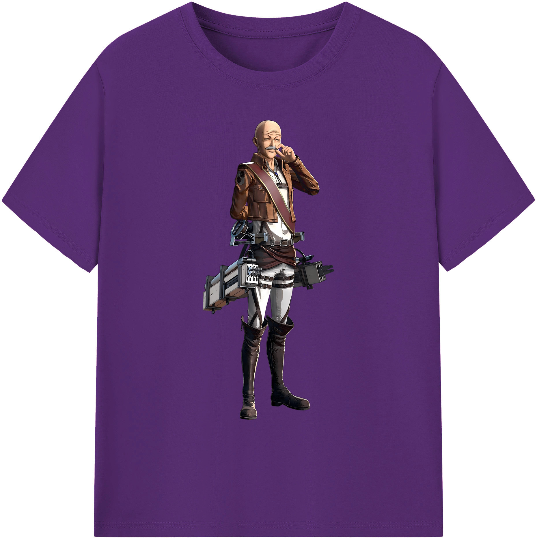 （画像用） 進撃の巨人 ドット·ピクシス Attack on Titan Dot Pixis 綿100％ メンズ半袖Tシャツ｜肌触りやわらか＆通気性
