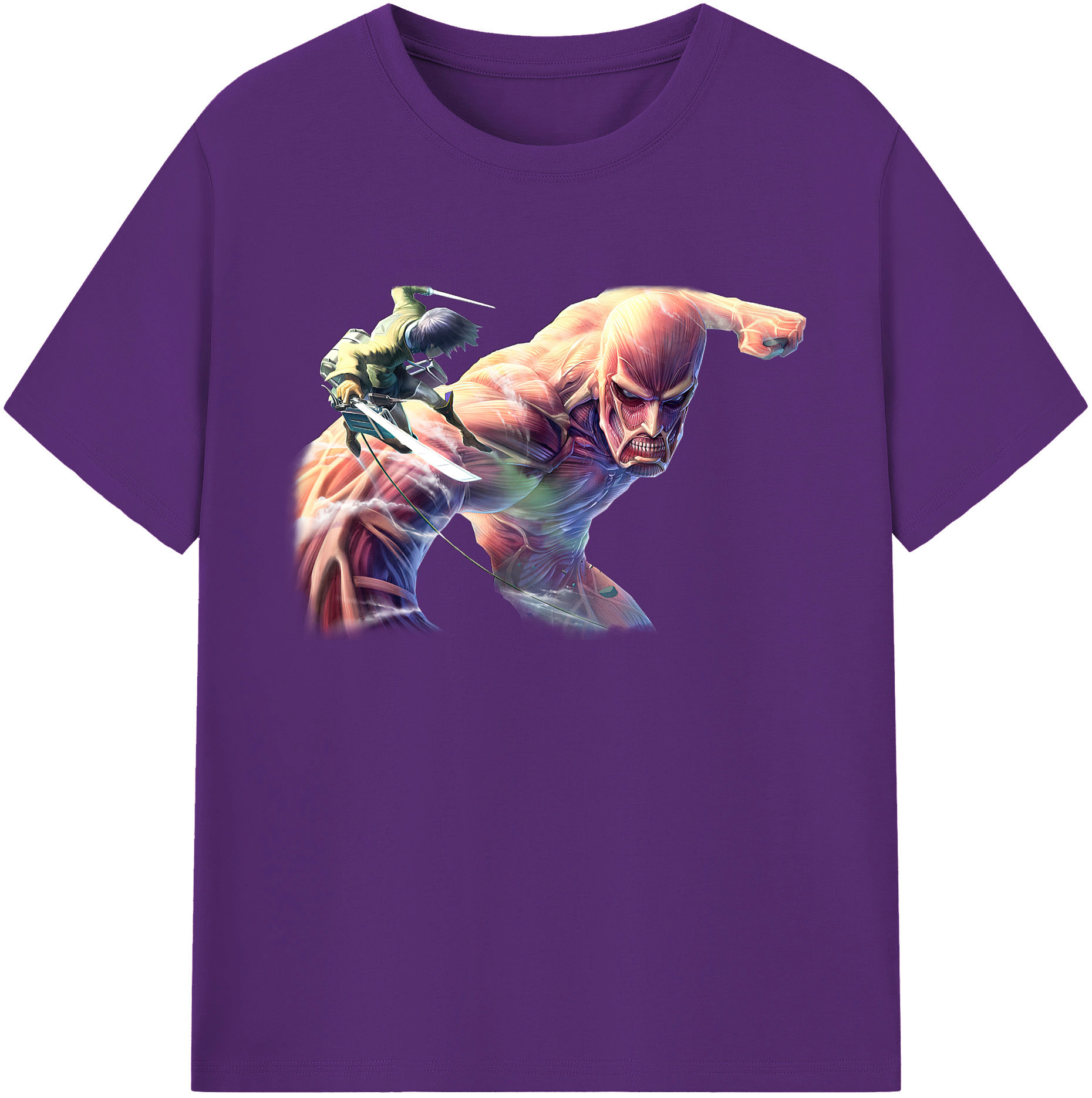 （画像用） 進撃の巨人 Attack on Titan 綿100％ メンズ半袖Tシャツ｜肌触りやわらか＆通気性