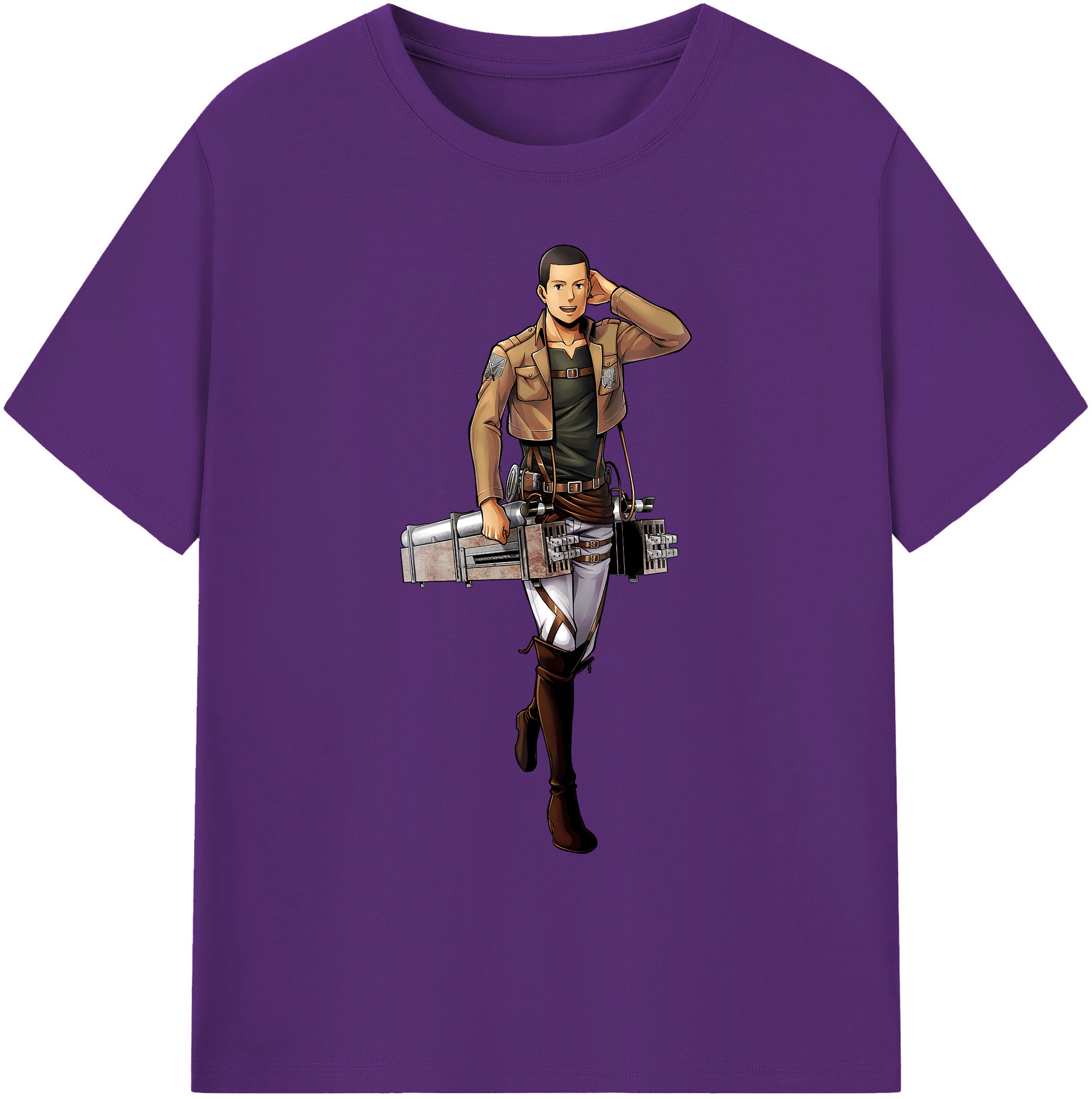 （画像用） 進撃の巨人 Attack on Titan 綿100％ メンズ半袖Tシャツ｜肌触りやわらか＆通気性