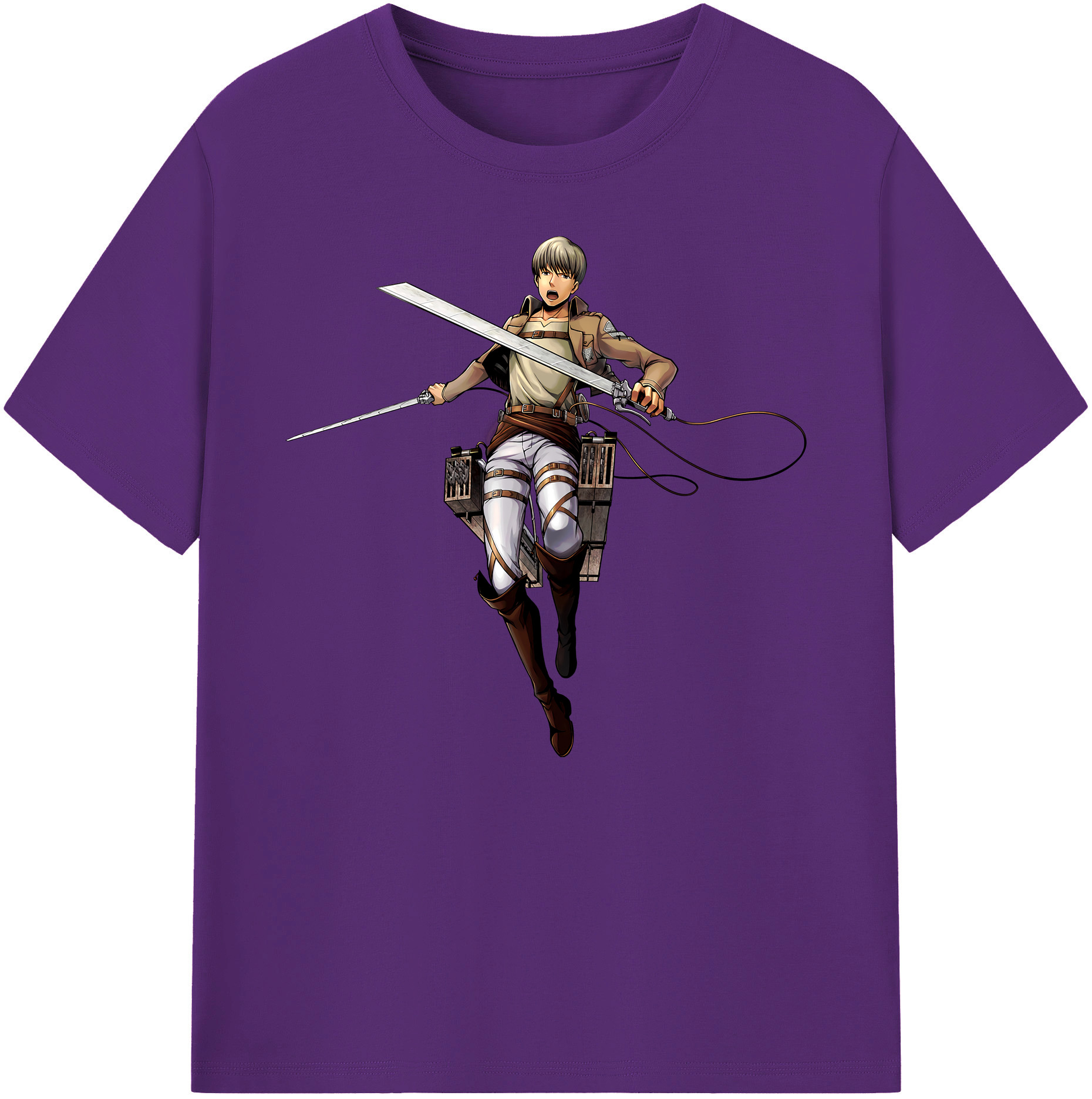 （画像用） 進撃の巨人 Attack on Titan 綿100％ メンズ半袖Tシャツ｜肌触りやわらか＆通気性