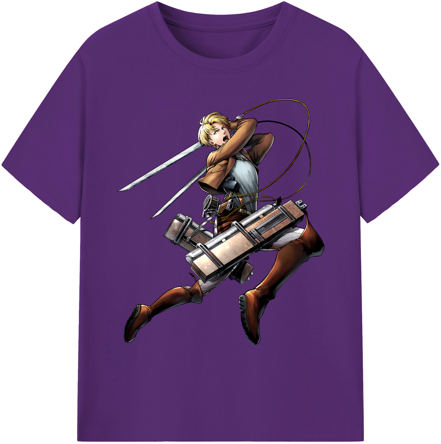 （画像用） 進撃の巨人 Attack on Titan 綿100％ メンズ半袖Tシャツ｜肌触りやわらか＆通気性